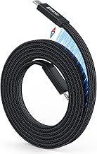 Magtame Type C Cable, Magnetic Adsorption, Tangle-Resistant, 140 W/5A Fast Charging, Flat Type, USB to USB Cable, 8K/60 Hz Video Output, Gen2 x 2, 20 Gpbs Type-c Bull, Compatible with iPhone 15 Pro