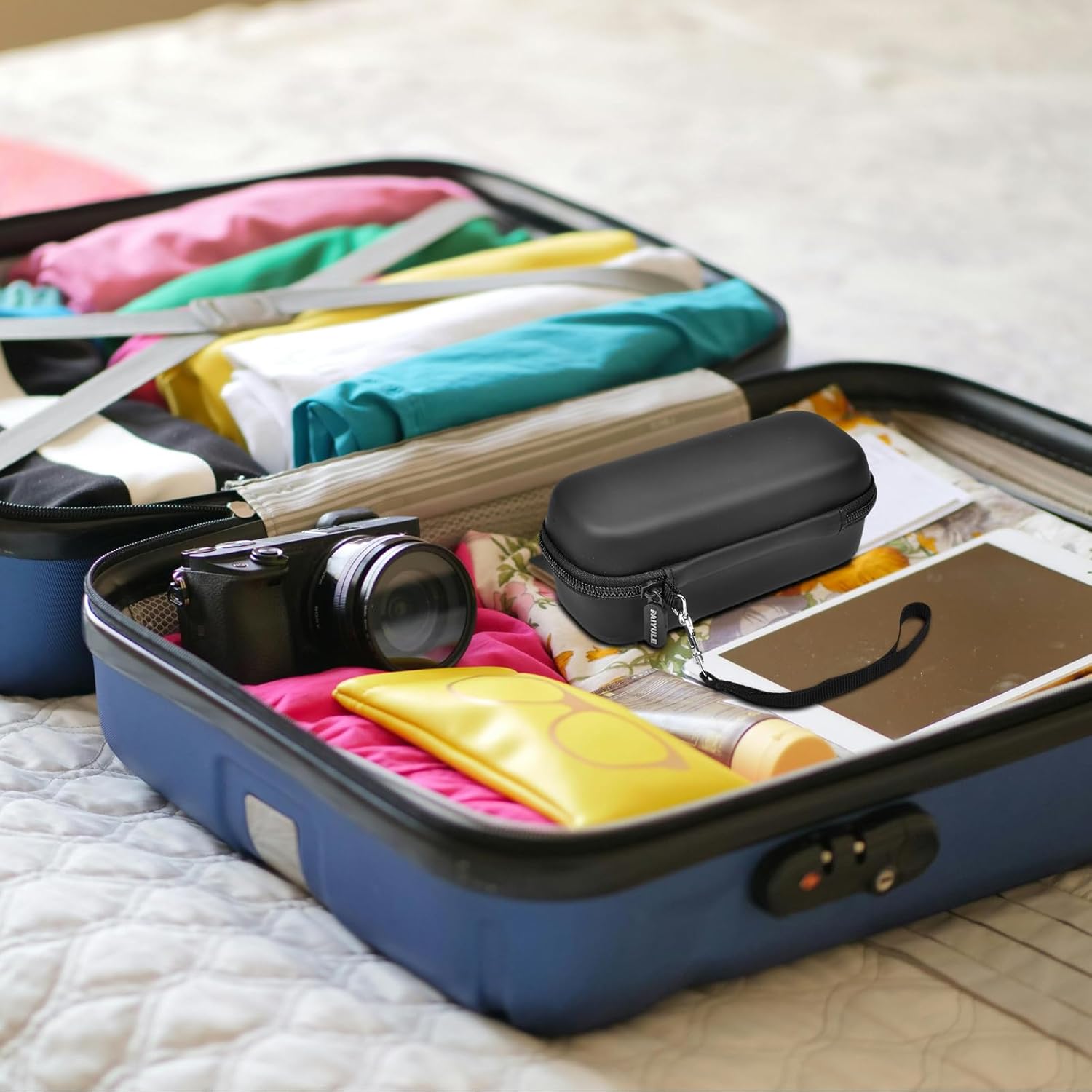 PAIYULE Case for MANSPOT for Meridian Body Hair Trimmer for Men, Electric Beard Shaver Storage Holder for LADYSPOT Pubic Razor and Extra Blade Heads- Box Only (Black) - Image 9