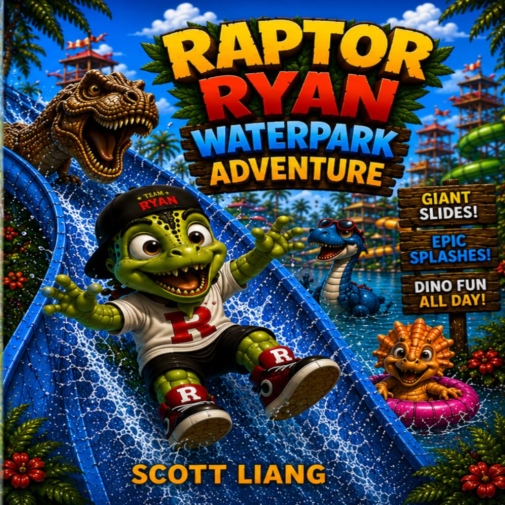 Raptor Ryan and the Dino Waterpark Disaster: A Funny Rhyming Dinosaur Adventure Picture Book for Kids Ages 3–7