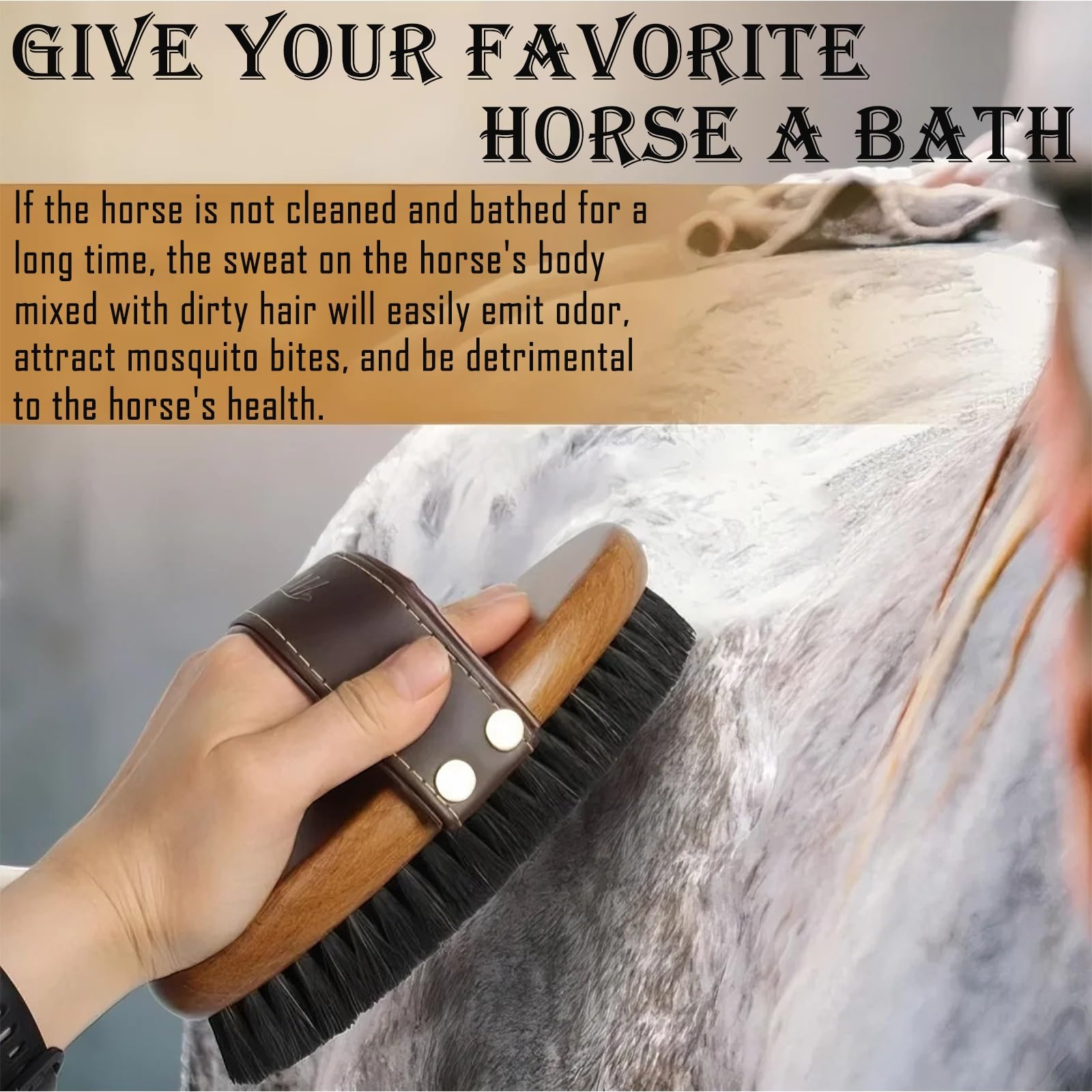 Cepillo corporal de cepillado en seco para drenaje linfático, cepillo exfoliante natural de crin de caballo para piel suave y uso en ducha