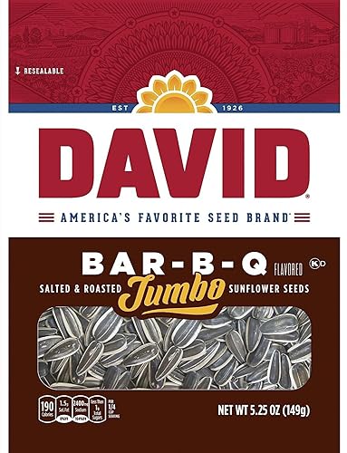 David BBQ semillas de girasol 525 oz 2 paquetes tostado y salado