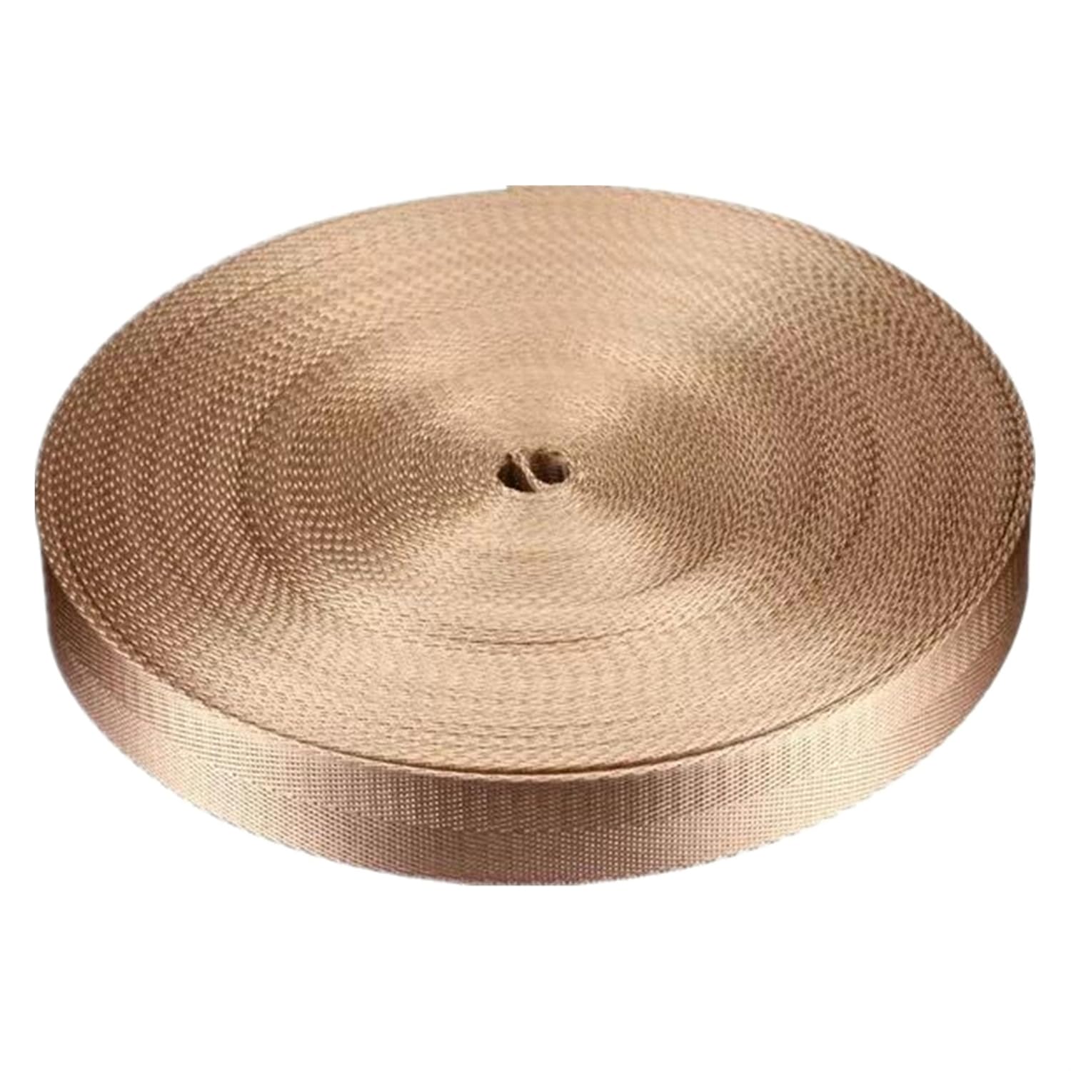 FGJsfhrDTU Webbing, Nylon Tape Multicolor 25mm-38mm Width 5-20 Yards Length(Khaki,25mm/5 yards)