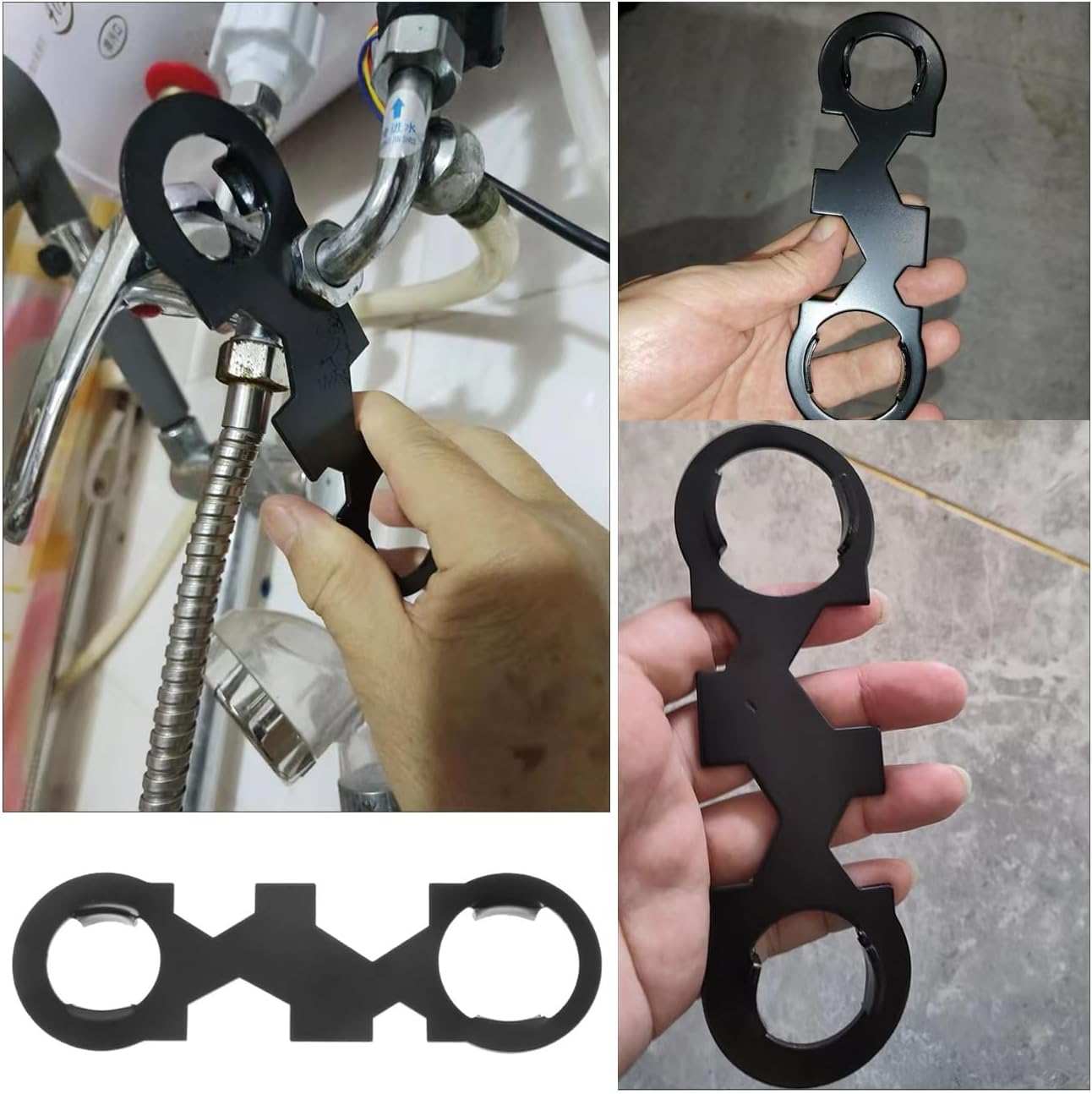 2 Pack Faucet Wrench Basin Wrench 6 in 1 Sink Faucet Installer Tool Plumbing Wrench Faucet Installation Removal Tool for Kitchen Drain Sink Tub Toilet Bathroom Shower Hose Water Spigot