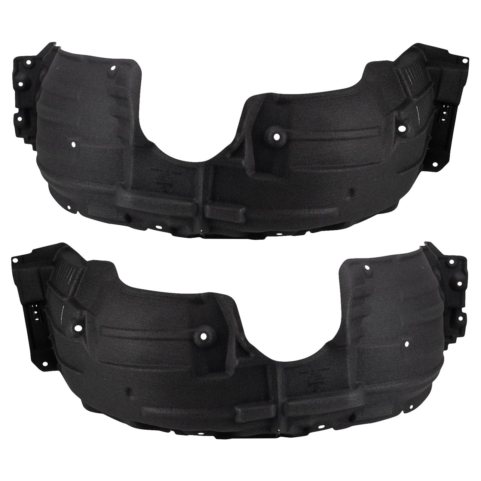 TRQ Front Driver and Passenger Side Inner Fender Liner Set | For 2016-2022 Lexus RX350 RX450h 2018-2022 RX350L RX450hL