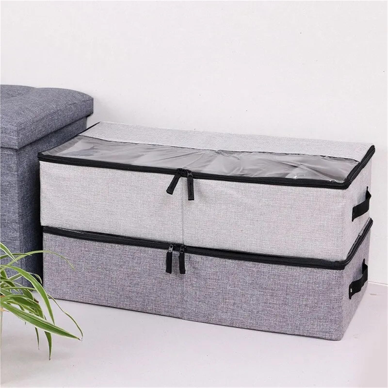 Organizzatore Di Scarpe Sotto Il Letto Scatola for scarpe in tessuto di cotone e lino da 1 pezzo, scatola portaoggetti pieghevole multifunzionale, scatola portaoggetti sotto il letto Per Risparmiare S