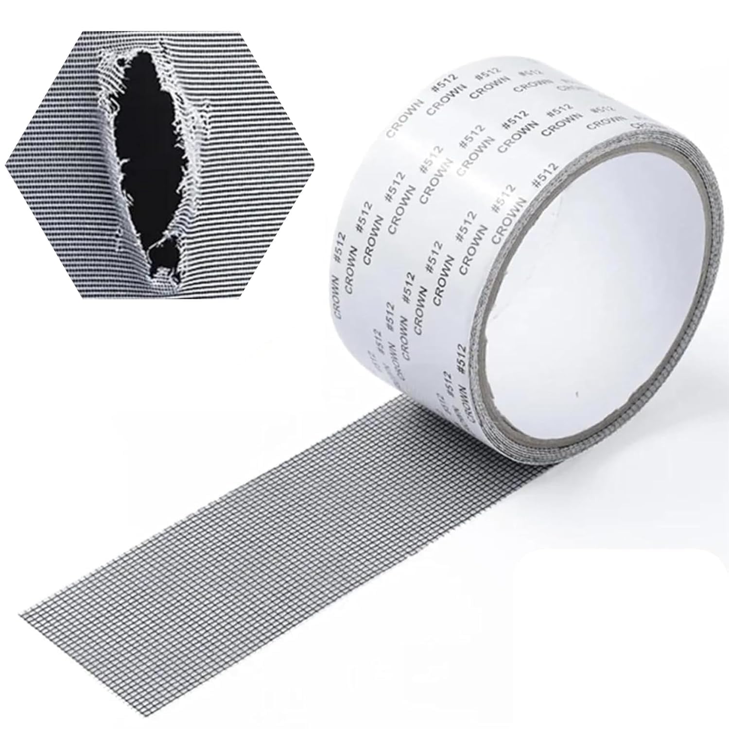 Mosquito Net Repair Tape | Strong Adhesive Mesh Patch for Window & Door Screen | Waterproof Mosquito Net Patch Repair Tape for Torn Mesh & Holes | No-Residue (Pack of 1)