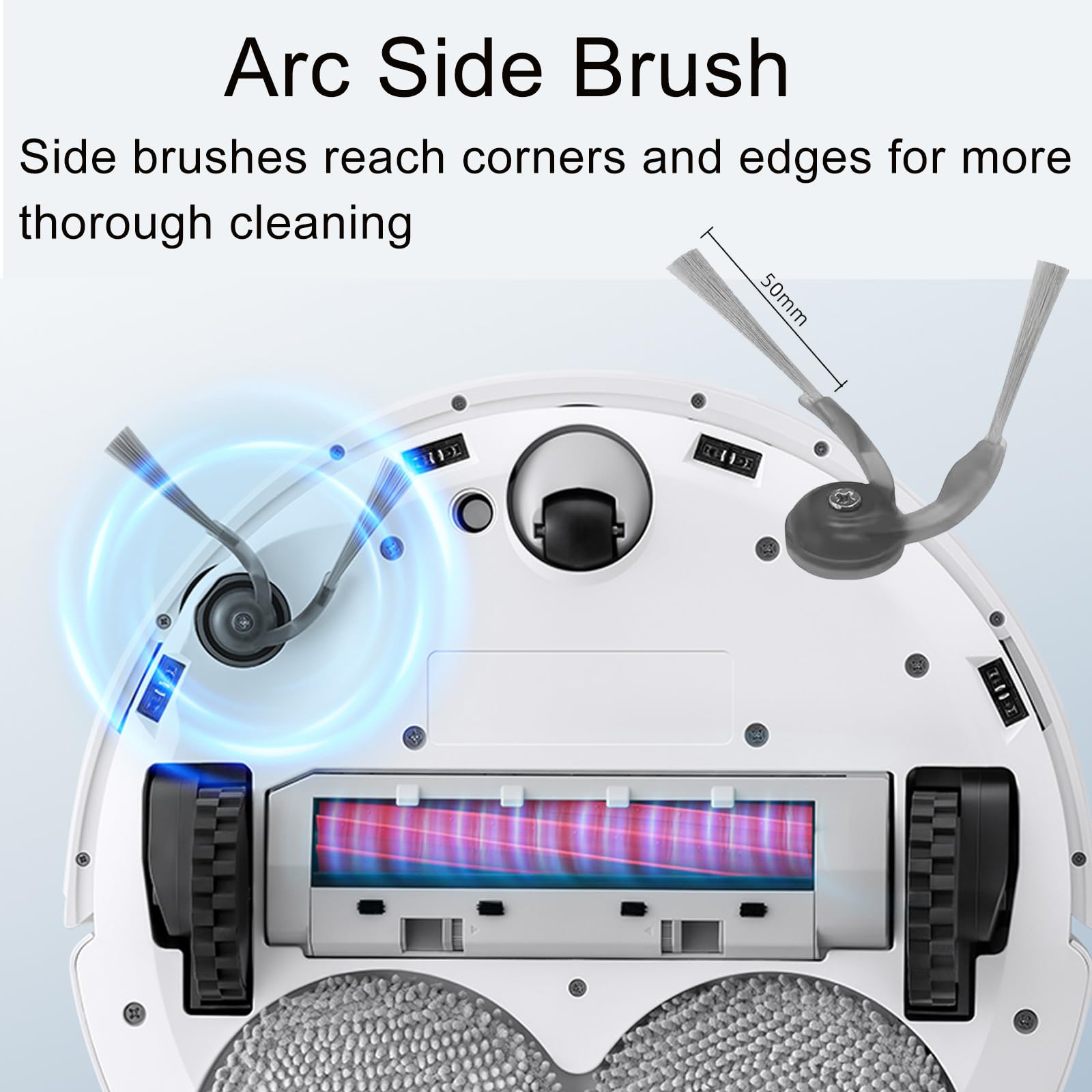 Accessoires pour Roborock QV 35A / QV 35S / QR 798 / QR 598 robot aspirateur pièce de rechange, 1 Brosses à rouleau 4 chiffon de nettoyage 4 sac à poussière 4 brosses latérales 4 filtres