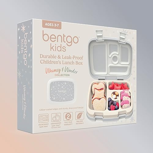 Miniatura 97 de Bentgo Kids Prints - Lonchera para niños, a prueba de derrames, con 5 compartimentos, estilo bento, tamaño de porciones ideales para edades de 3 a 7