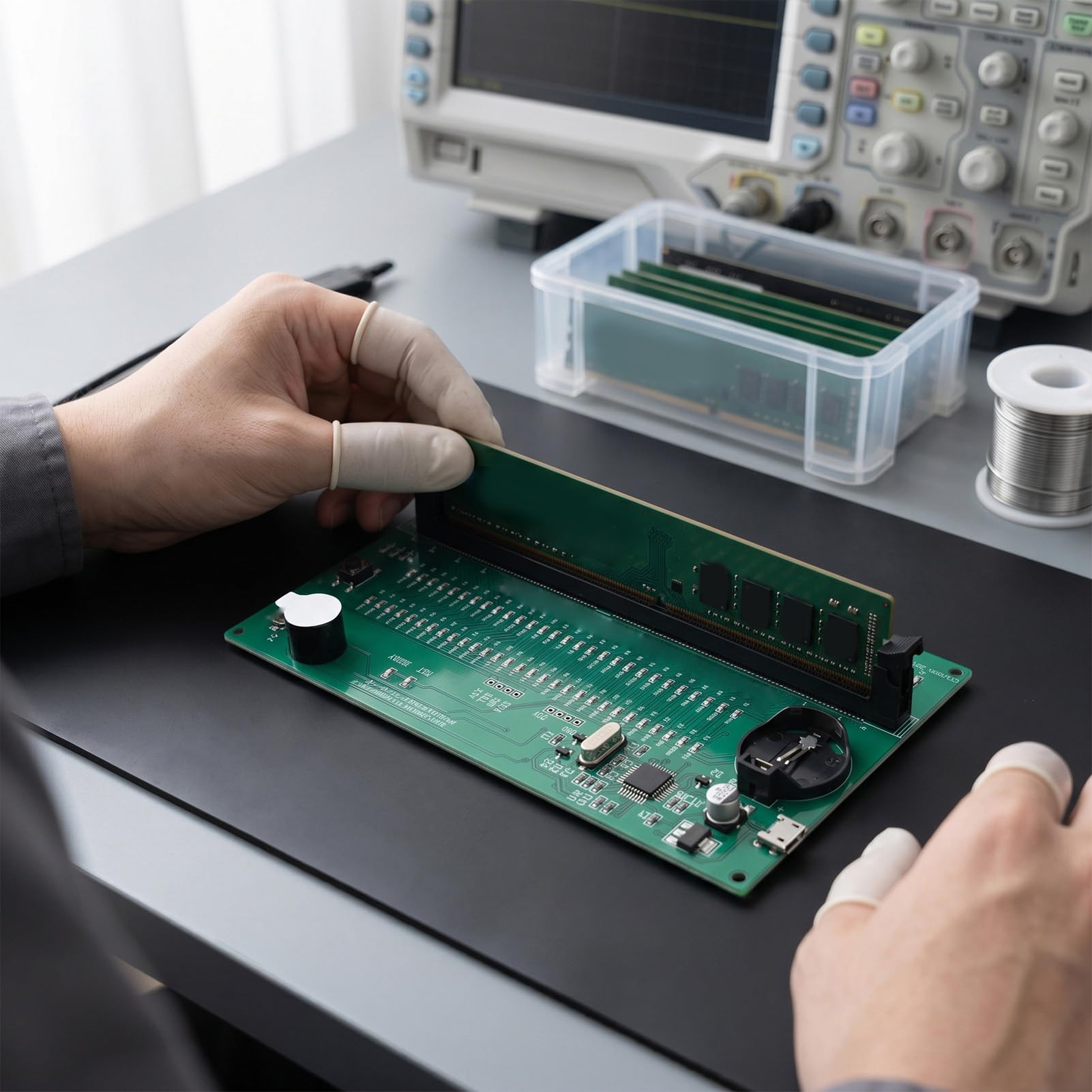 Tester Pamięci DDR4, Analizator Diagnostyczny Pamięci Komputera Stacjonarnego ze Wskaźnikami LED i Wypalaniem SPD, Karta Testowa Komputera Stacjonarnego dla Modułu RAM DDR4 PC Technicy IT