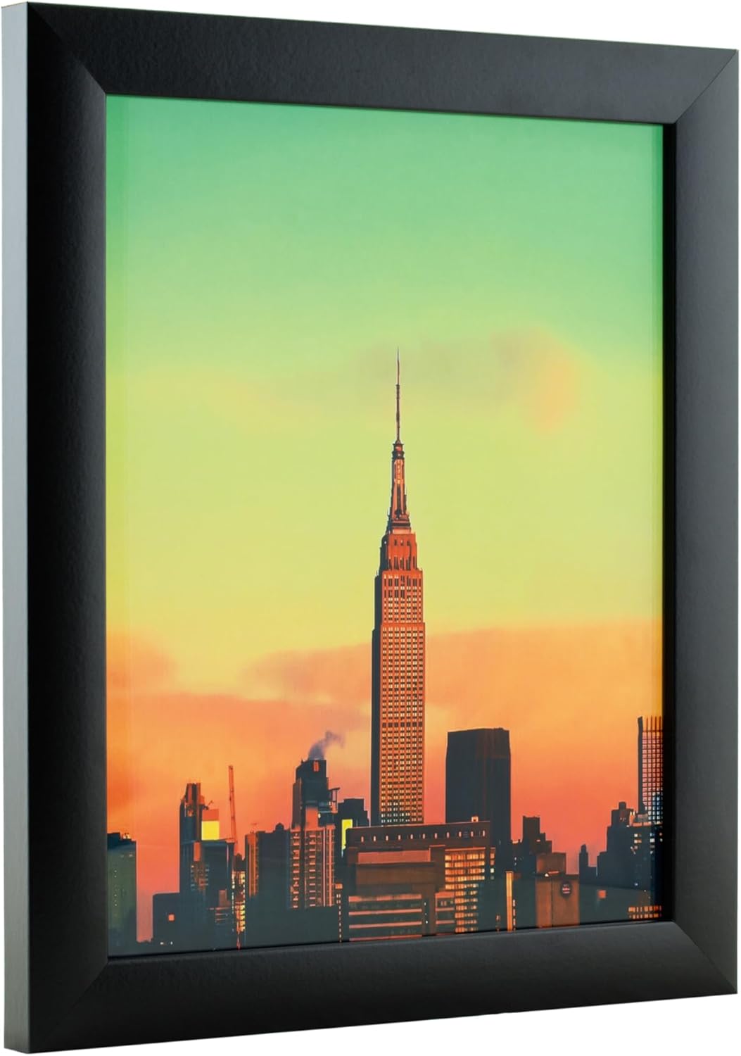 Craig Frames 16x20 Black Poster Frame – 1 Inch Modern MDF, Smooth Matte Finish, Lightweight Plexiglass Front, Easy Wall Mount for Artwork, Prints, or Photos – Style 1WB3, Made in USA