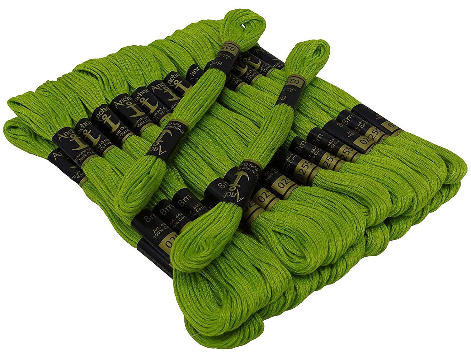Anchor Stranded Cotton 6 Strand Cross-Stitch Hand Embroidery Stranded Cotton Craft Sewing Floss Thread, Pack of 10 (Anchor 255)-image-10