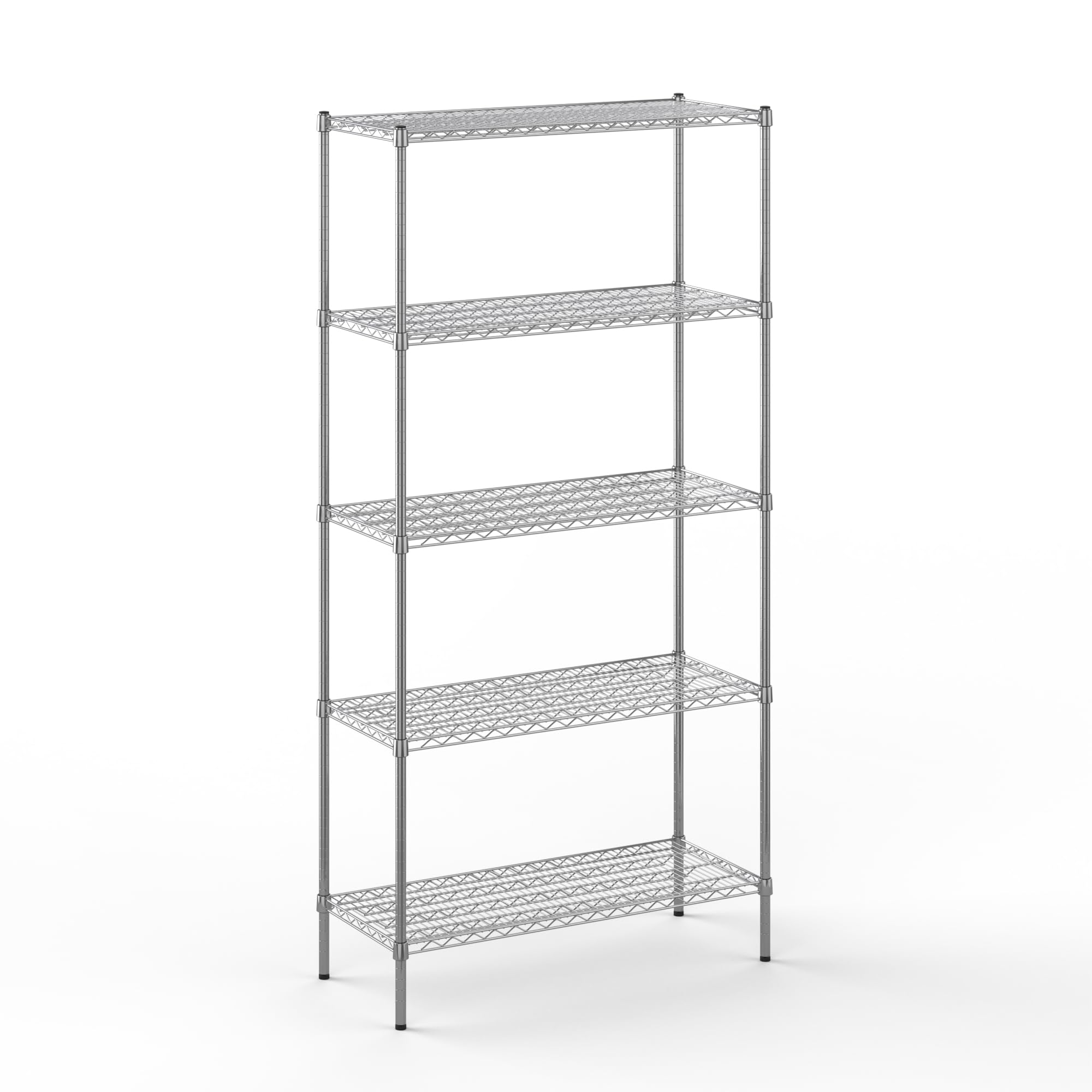 18" Deep x 42" Wide x 86" Height Wire Shelving Kit | 5-Tier | NSF Commercial Storage Rack Unit