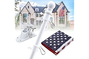 Tangle-Free Flag Pole with Embroidered American Flag Outdoor