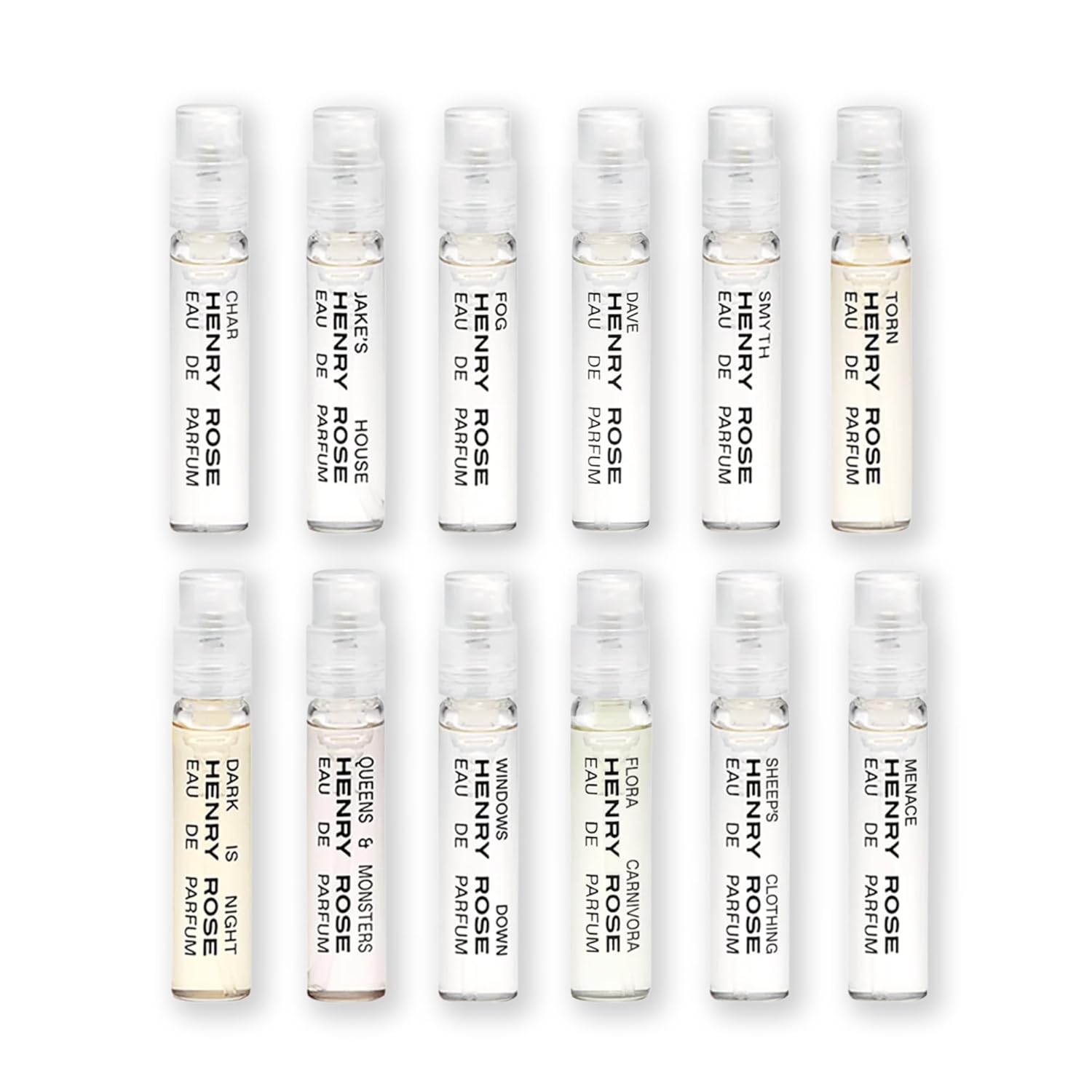 Henry Rose Full Collection Discovery Set - Travel Size Perfume Set with Clean, Gender-Inclusive Eau de Parfum Scents - Natural, Non Toxic, and Cruelty-Free Fragrance Gift (12 ct)