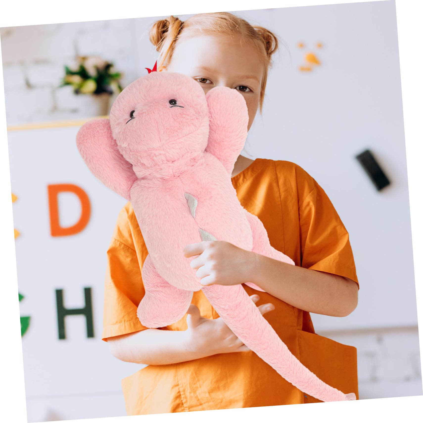 Muñeca de Dinosaurio de Felpa PP Algodón 1 Pieza Rosa para Niños