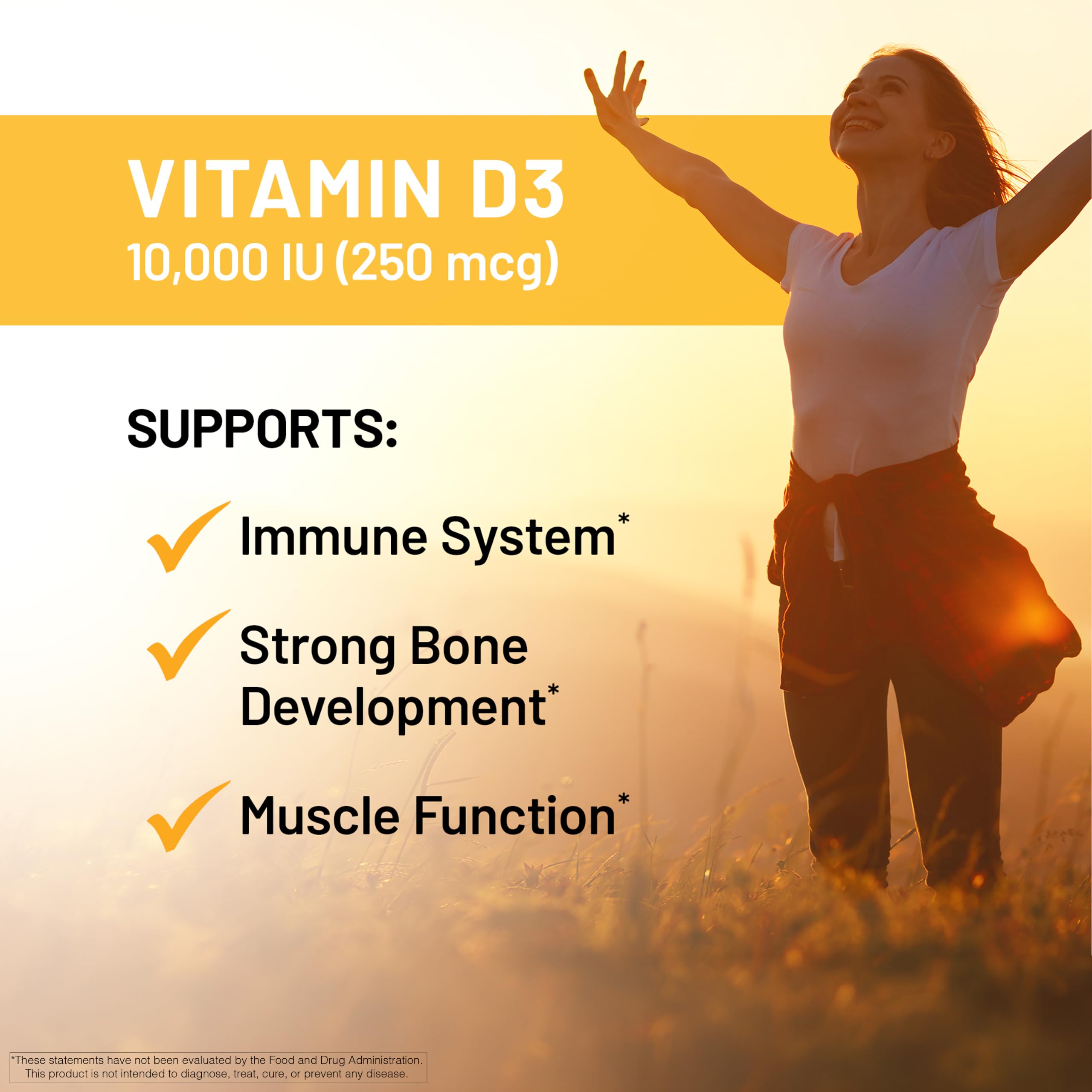 NatureWise Vitamin D3 10000IU Supplement, Immune Support, 90 Mini Softgels — Amazon image 2