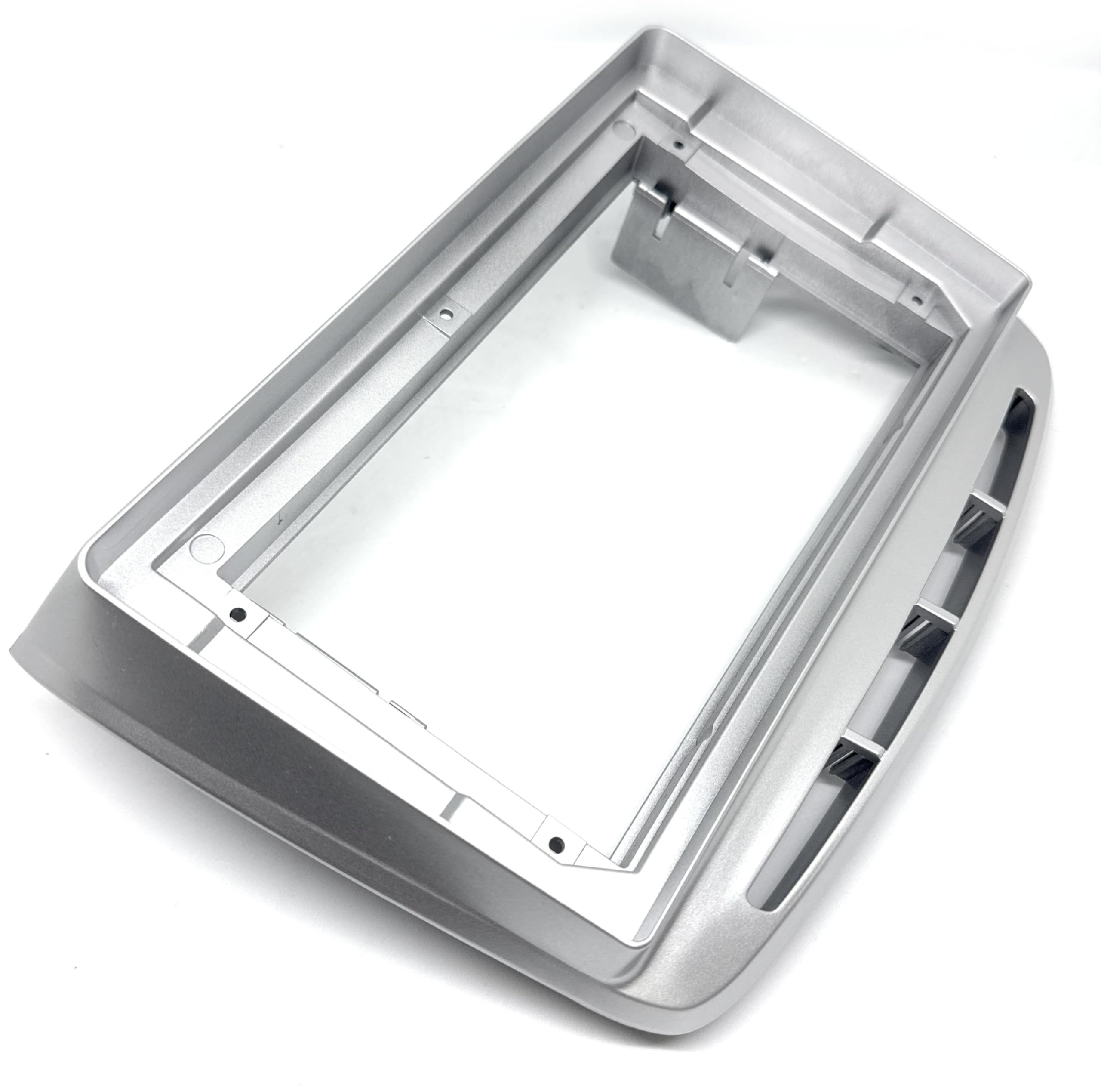 Sound Way Mascherina Autoradio 2 DIN Grigio Argento Compatibile con Lancia Delta dal 2009 in Poi - Kit Adattatore Plug & Play