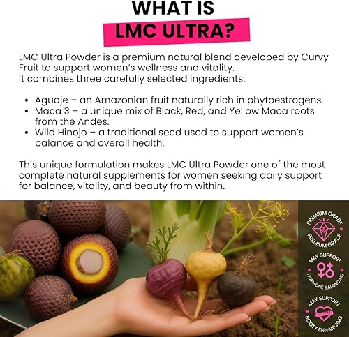 Miniatura 2 de LMC Ultra Powder | Suplemento de hierbas con aguaje, maca e hinojo silvestre | Equilibrio femenino natural y bienestar | 31 porciones