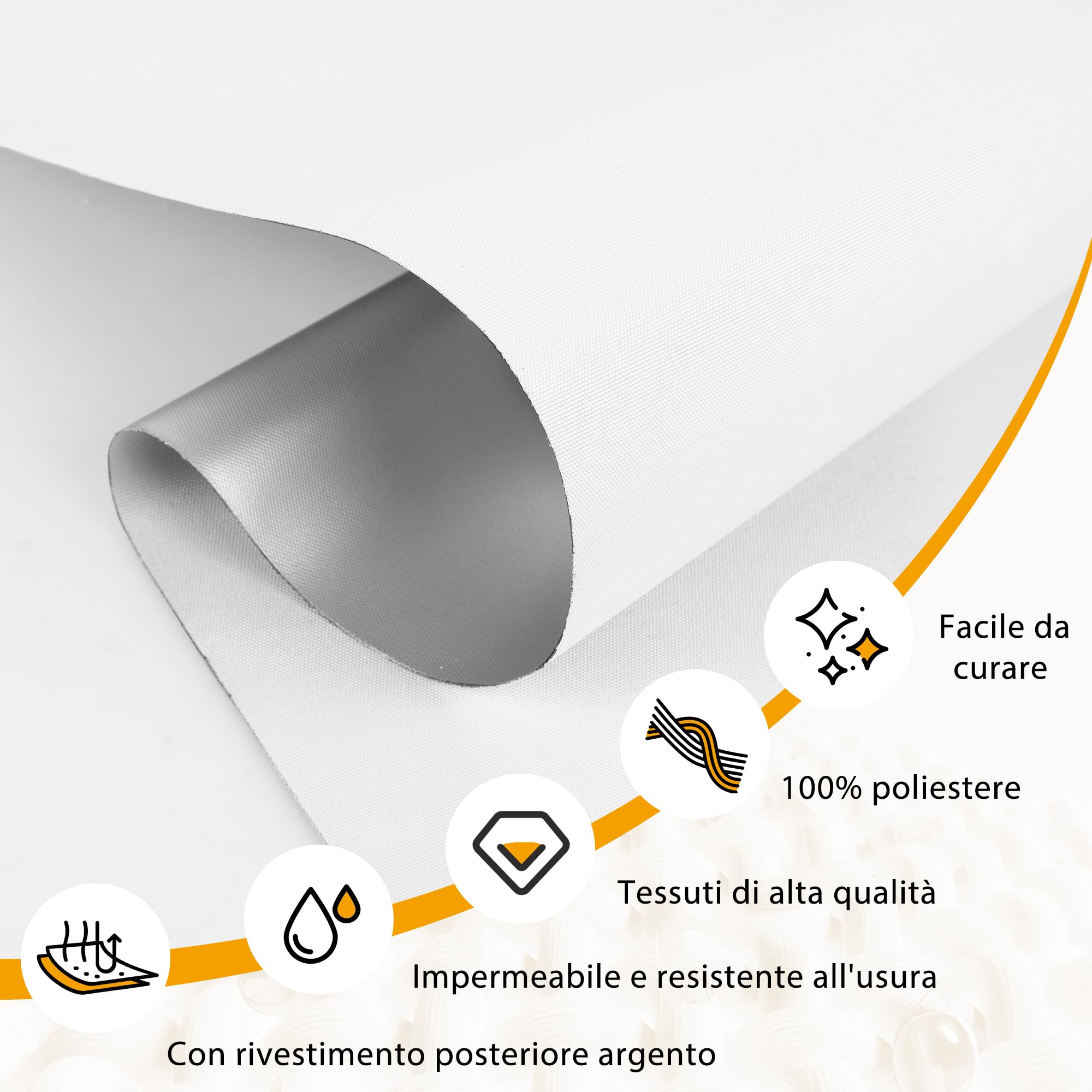 HOMEDEMO Tende a rullo oscuranti per interni Senza Foratura, 115x230cm, (Tessuto 115cm), Bianco, Tenda a rullo oscurante, veneziane da interno Giorno e Notte,per Porte e Finestre