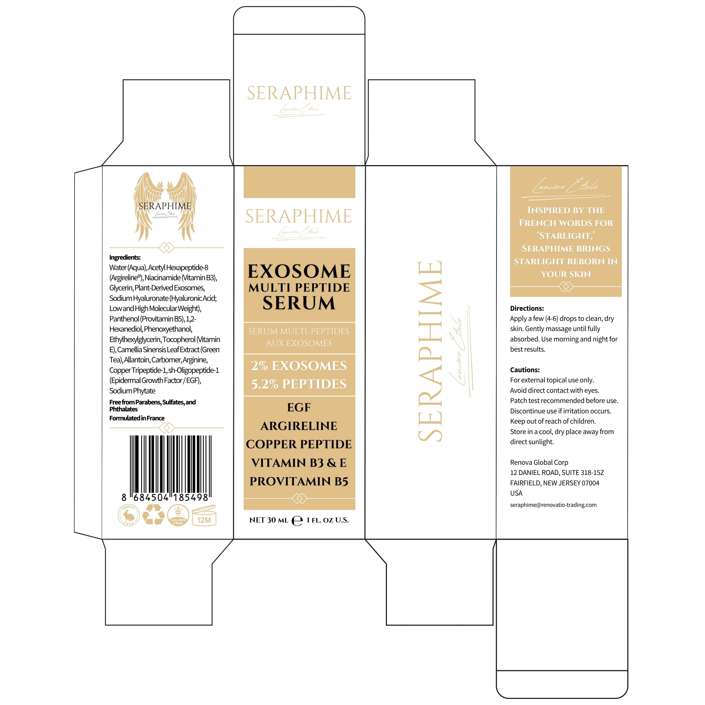 Exosome Facial Serum with Peptides, EGF & Hyaluronic Acid