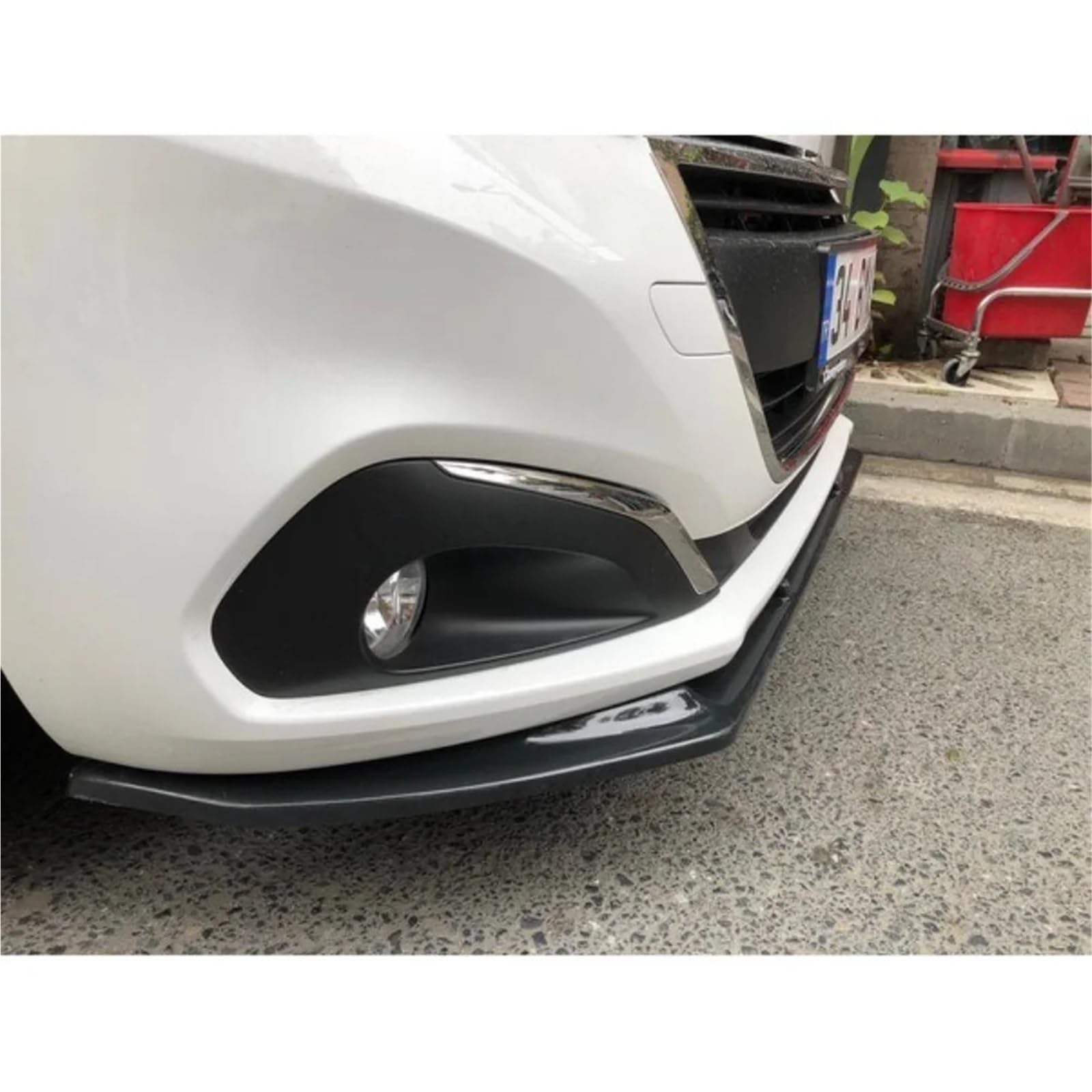 spoiler samochód warga ochronna 3 szt. przedniego zderzaka do Peugeota 208 2012-2018 Zestaw akcesoriów samochodowych Spoiler Splitter Dyfuzor(Gray)