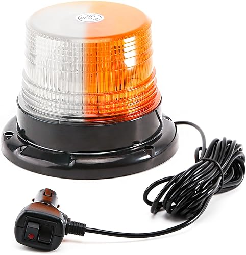 Miniatura 8 de Luces LED ámbar de 12-24 V de advertencia de seguridad intermitente de emergencia en carretera estroboscópica mini barra de luz con base magnética