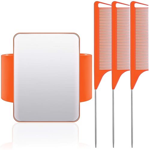 Vista 14 de WILLBOND Alfiler magnético para coser muñeca con 3 piezas de acero inoxidable, peine de cola de rata, peine de cola de rata, pinzas para el cabello