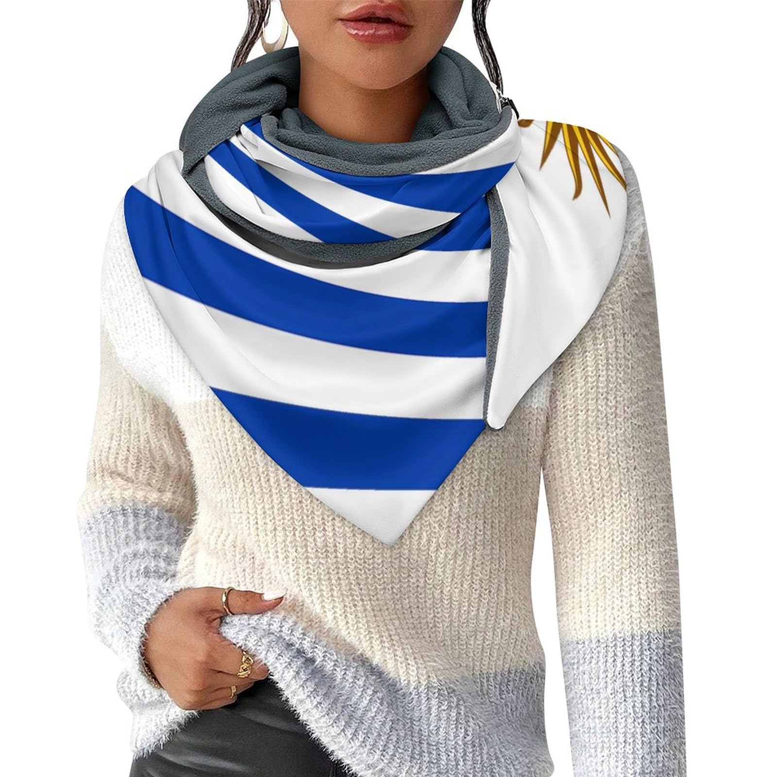Uruguay Uruguayan Women's Scarf Wraps Neck Triangle Scarf Decorative Clothing Accessories 61