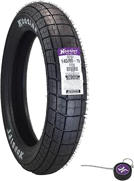 Hoosier Racing Tire 140/80-19 FT30 Dirt Bike Rear Tube Type Tire Ideal for Flat Track Bikes with Hoosier Keychain