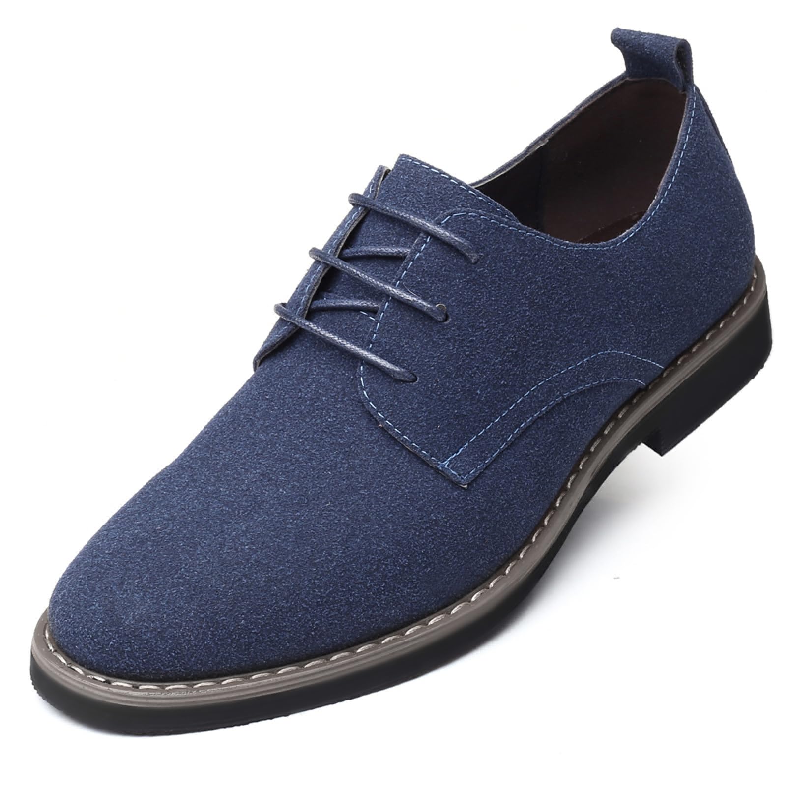 Mens Suede Leather Dress Shoes Casual Lace Up Oxfords Shoes