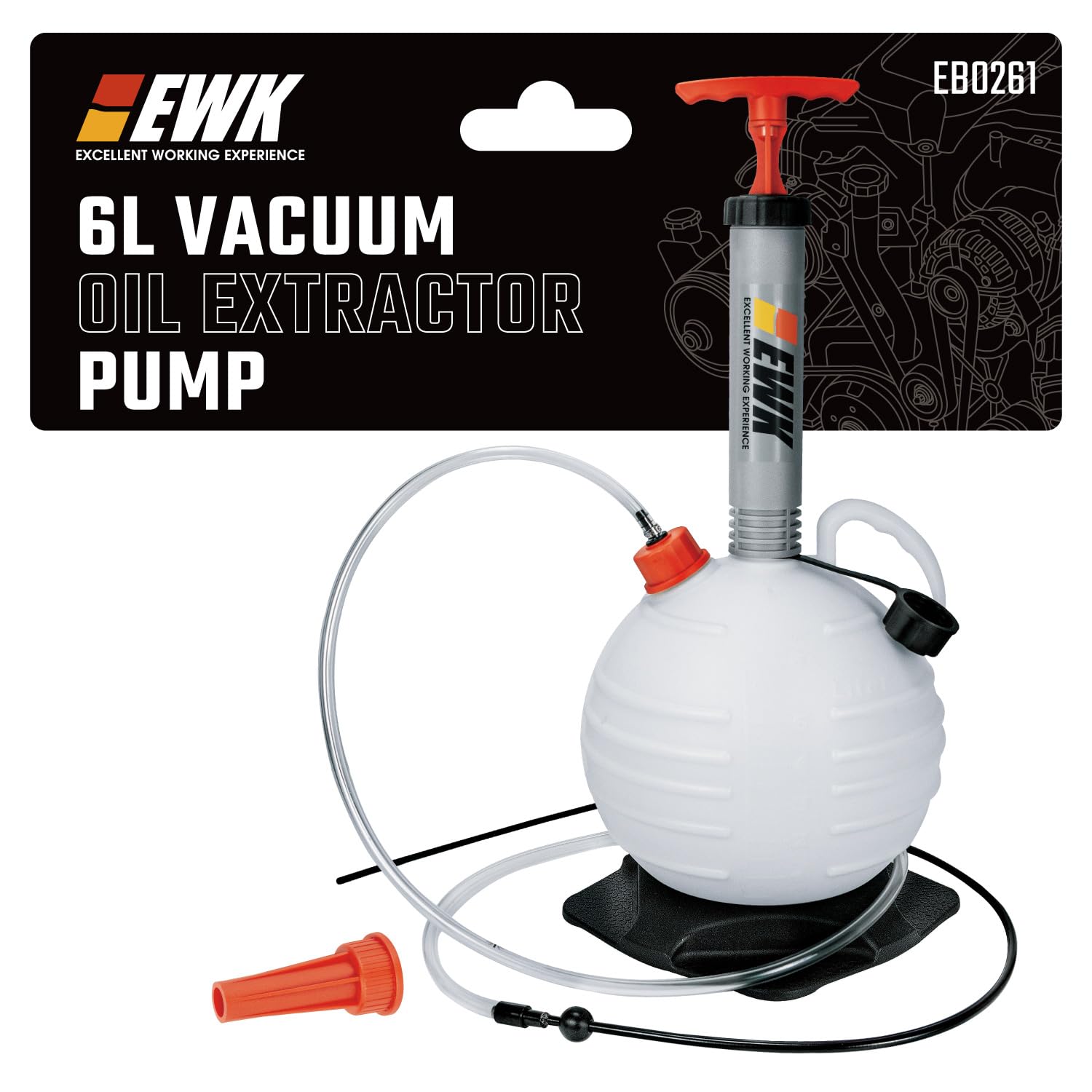 EWK 6L Vacuum Oil Extractor Pump Fluid Extractor Oil Change Pump
