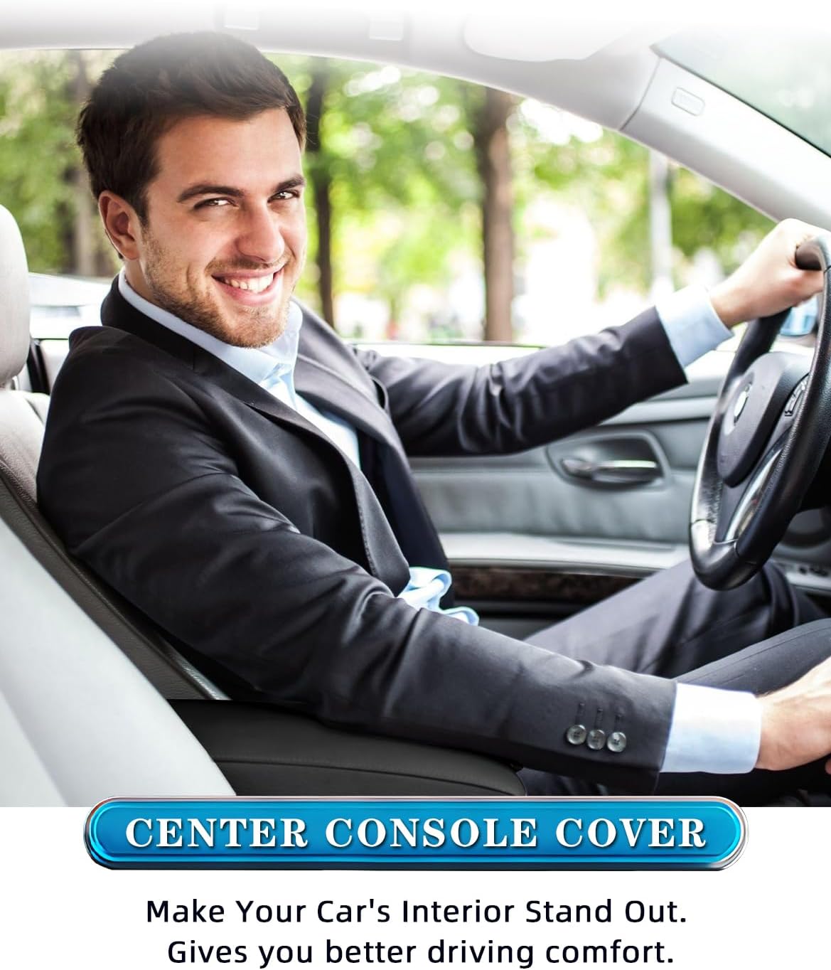 Center Console Cover Fits F150 2021-2024 2025 Neoprene Armrest Box Protective Cover Center Console Middle Console Cover Accessories Bucket Seat Only