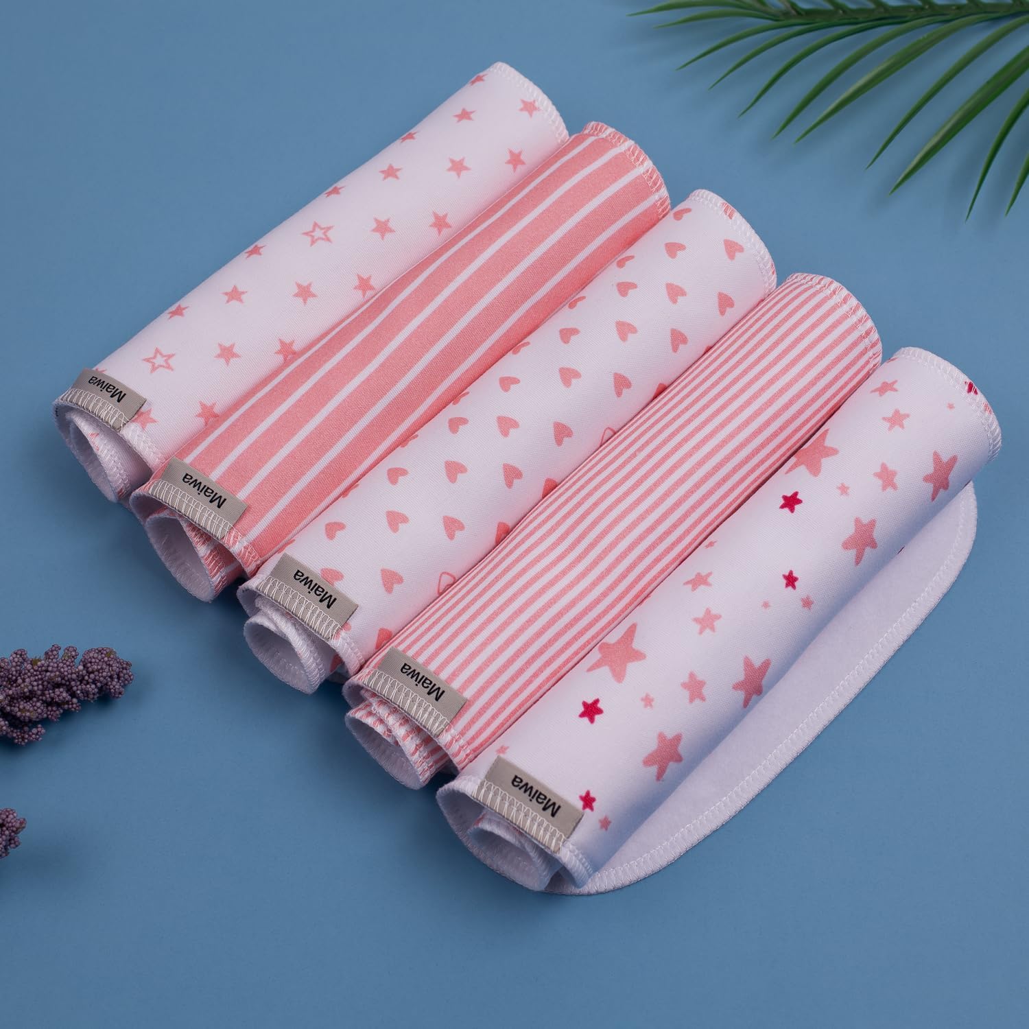 Panni in cotone per ruttino 47x22 cm extra morbidi assorbenti confezione da 5