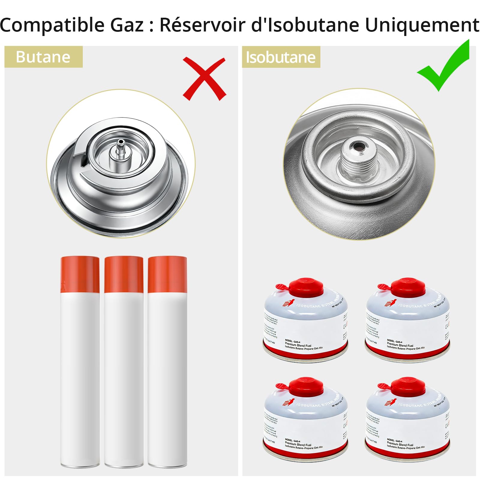 Anbte Réchaud Gaz Pliable Double Brûleur Vert 20000 BTU | Léger Compact, Allumage Piézo, Compatible Isobutane, Sac de Rangement, Adapté Camping Voiture, Caravane et Randonnée