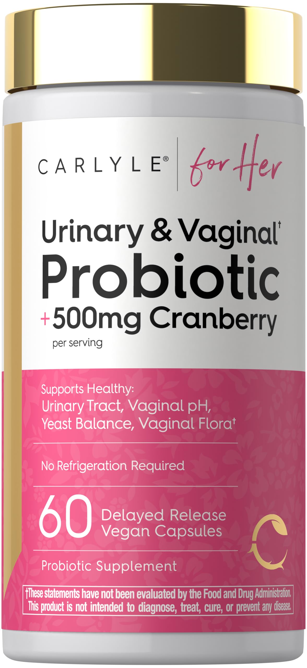Carlyle Urinary and Vaginal Probiotic for Women | 60 Capsules