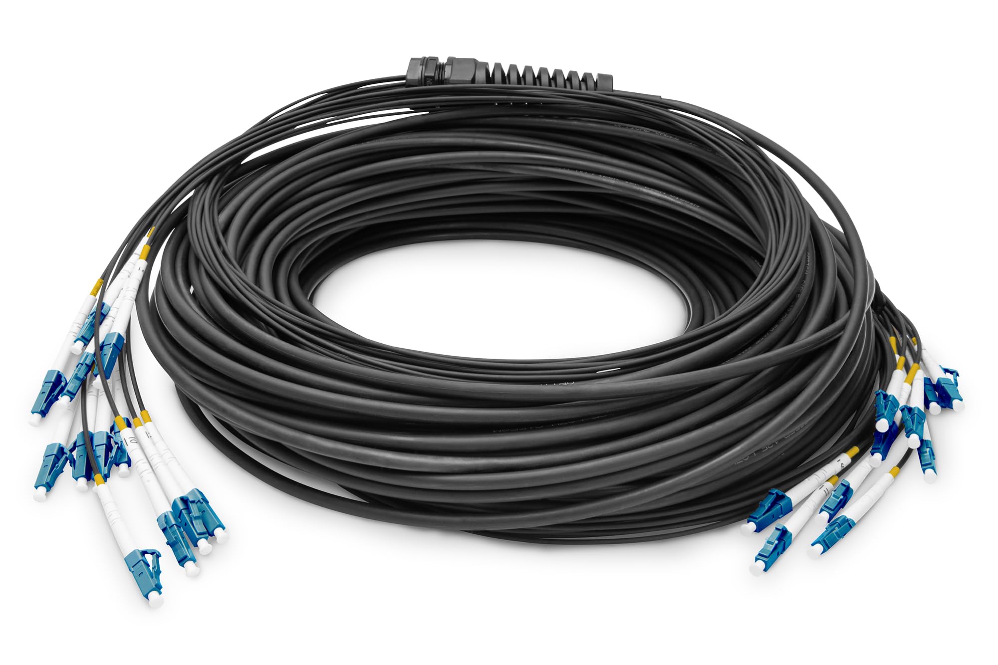 DIGITUS DK-2A33CUE50BK-BBB, Cable De Fibra Óptica OS2, 150 m, LC (UPC) a LC (UPC), Cable Breakout De 12 Fibras, 1/10 Gbit/s, Cable De Fibra Óptica Monomodo SM, Fibra: G.657.A1 9/125 µ, Negro