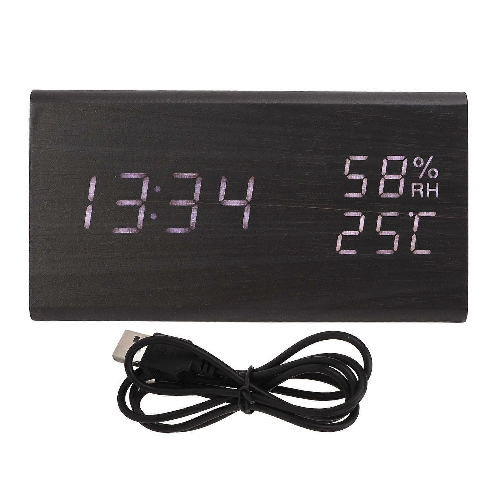 2025 Latest Model Digital Alarm Clock Regulable Brightness Temperature