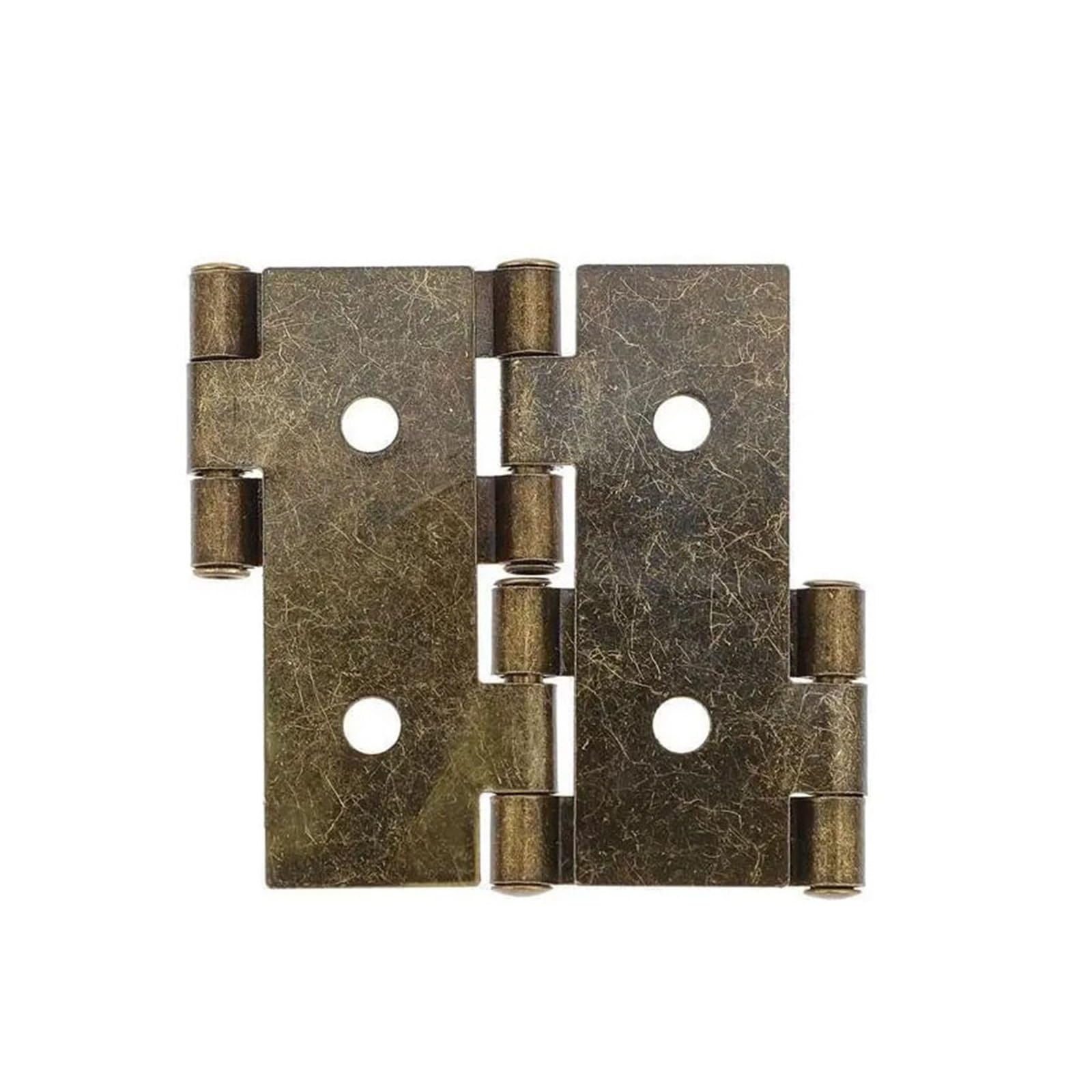 Wkfbifly Antique Green4.7x4.5 10 Pcs Iron Double Acting Hinge Smooth Edge Furniture Hardware Screen Cabinet Hinges Corner Building Repair Rust(Antique Green4.7x4.5)