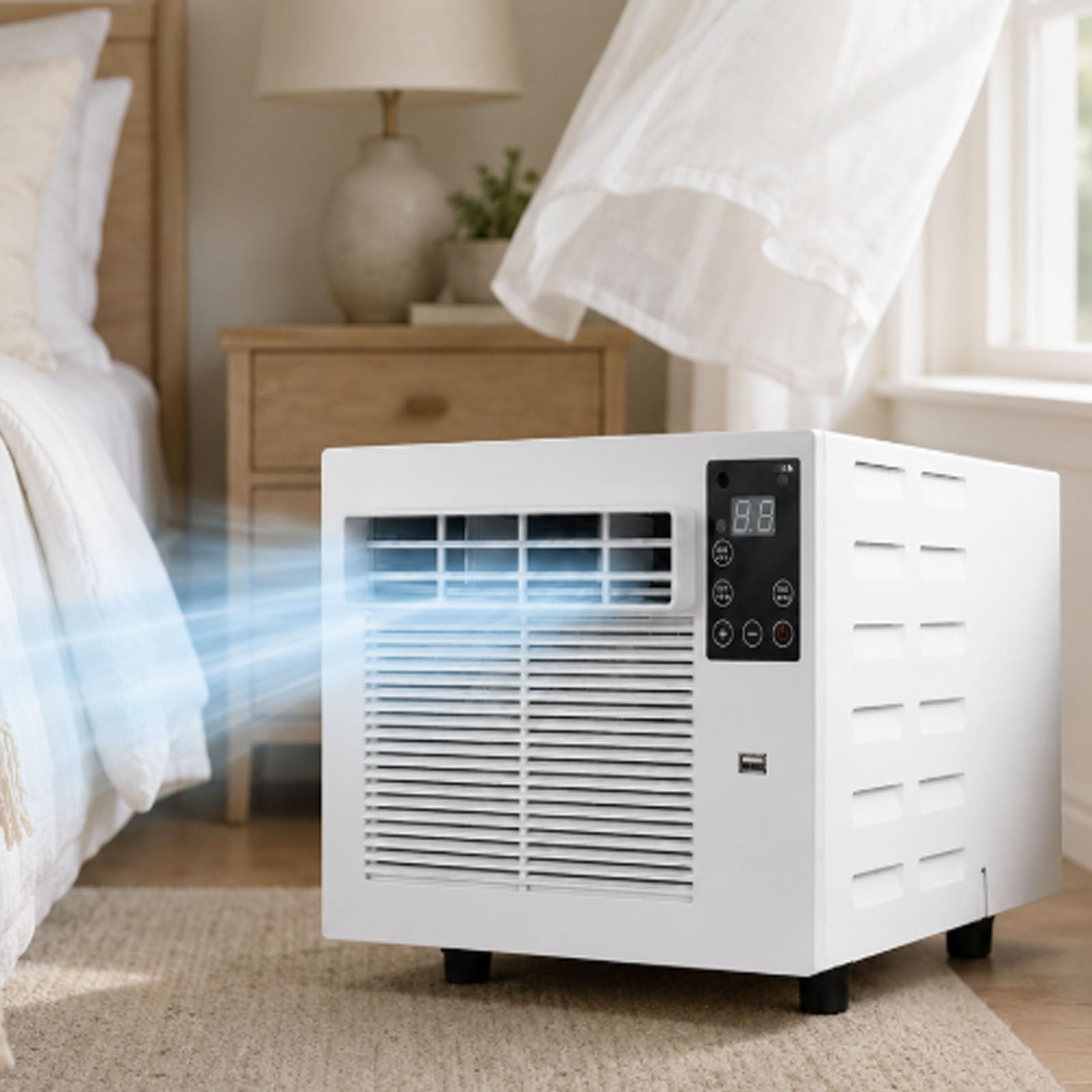 smafoseedding Portable Air Conditioner For Camping, 2026 Mobile Tent Ac,280w Camping Ac Unit, 1876btu Cooling & Dehumidifying, Quiet Night, 280w, Remote Timer For RV & Outdoor Travel AC+1.8M