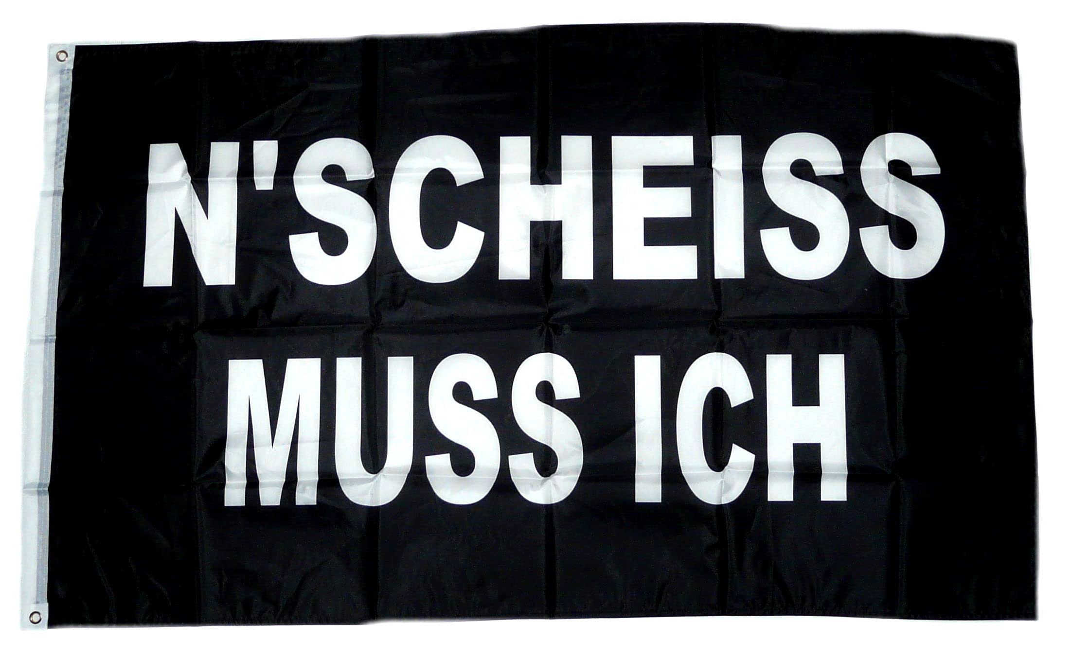 Stormflag Fahne „N’SCHEISS MUSS ICH“ – 90x150 Cm, Polyester, Mit Ösen, Wetterfest, Einseitig Bedruckt