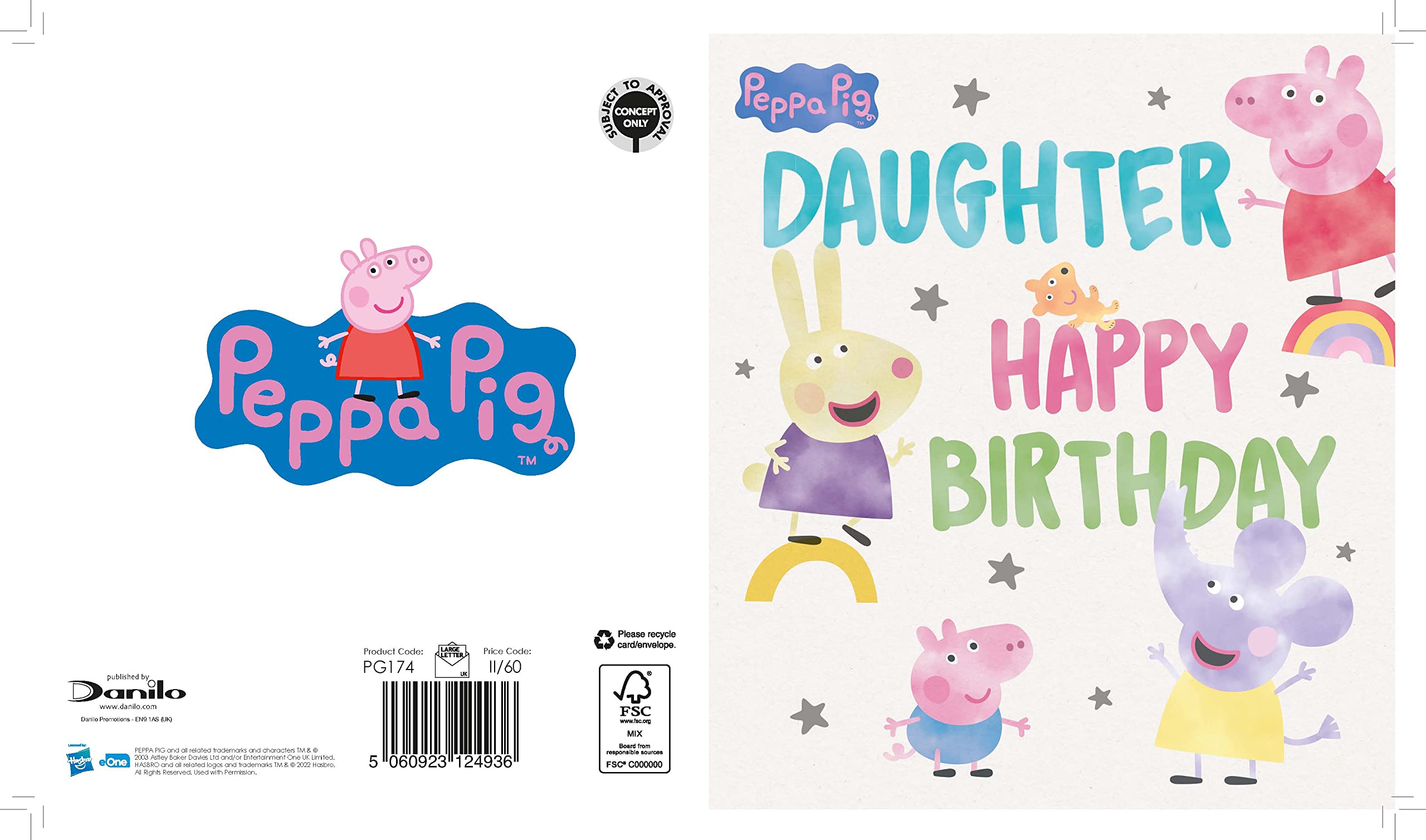 Daughter Birthday Card, Birthday Card for Daughter, Peppa Pig Birthday Card for Daughter, Birthday Card for Her Peppa Pig