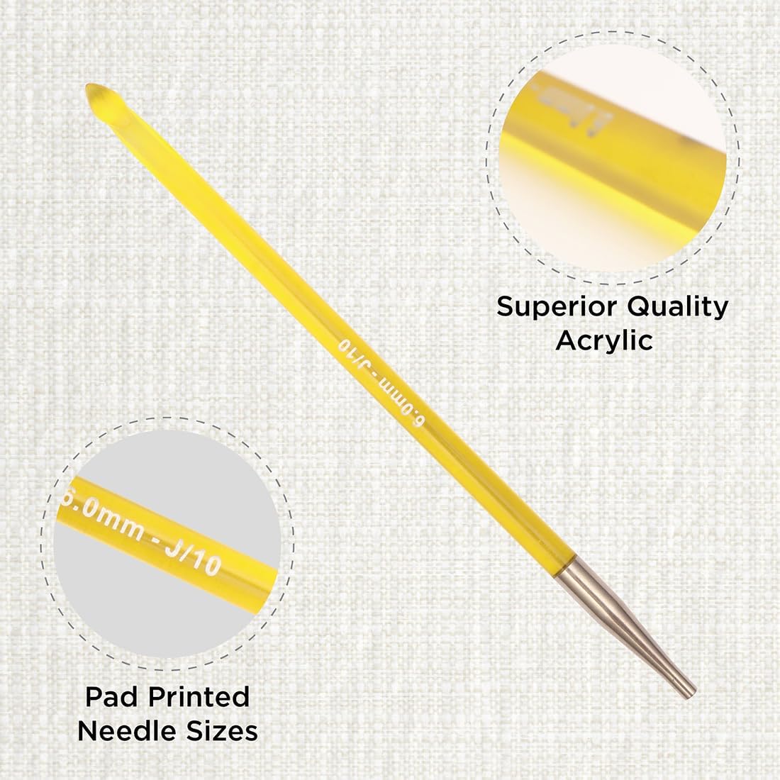 KnitPro Trendz Afghan/Tunisian Crochet Hook | US Size J (6mm)