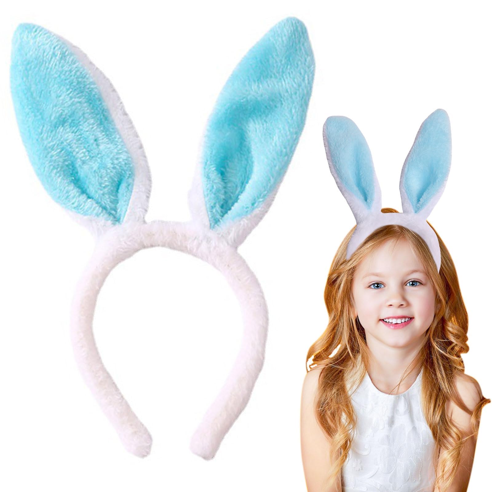 CHONGQILAO Diadema con orejas de conejo, accesorio para disfraz de conejo, diadema para adultos, orejas de conejo, diadema para Pascua, cosplay, fiesta — view 11