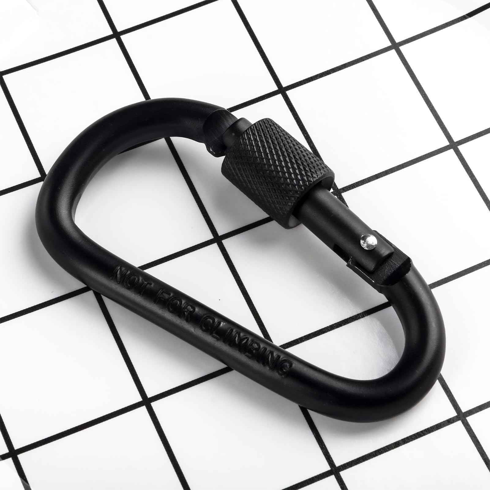 2 Piezas Mosqueton Negro,Mosqueton Pequeño,Mosquetones Pequeños,Carabiner,para Colgar Objetos Pequeños,Pescar,Acampar,Decorar