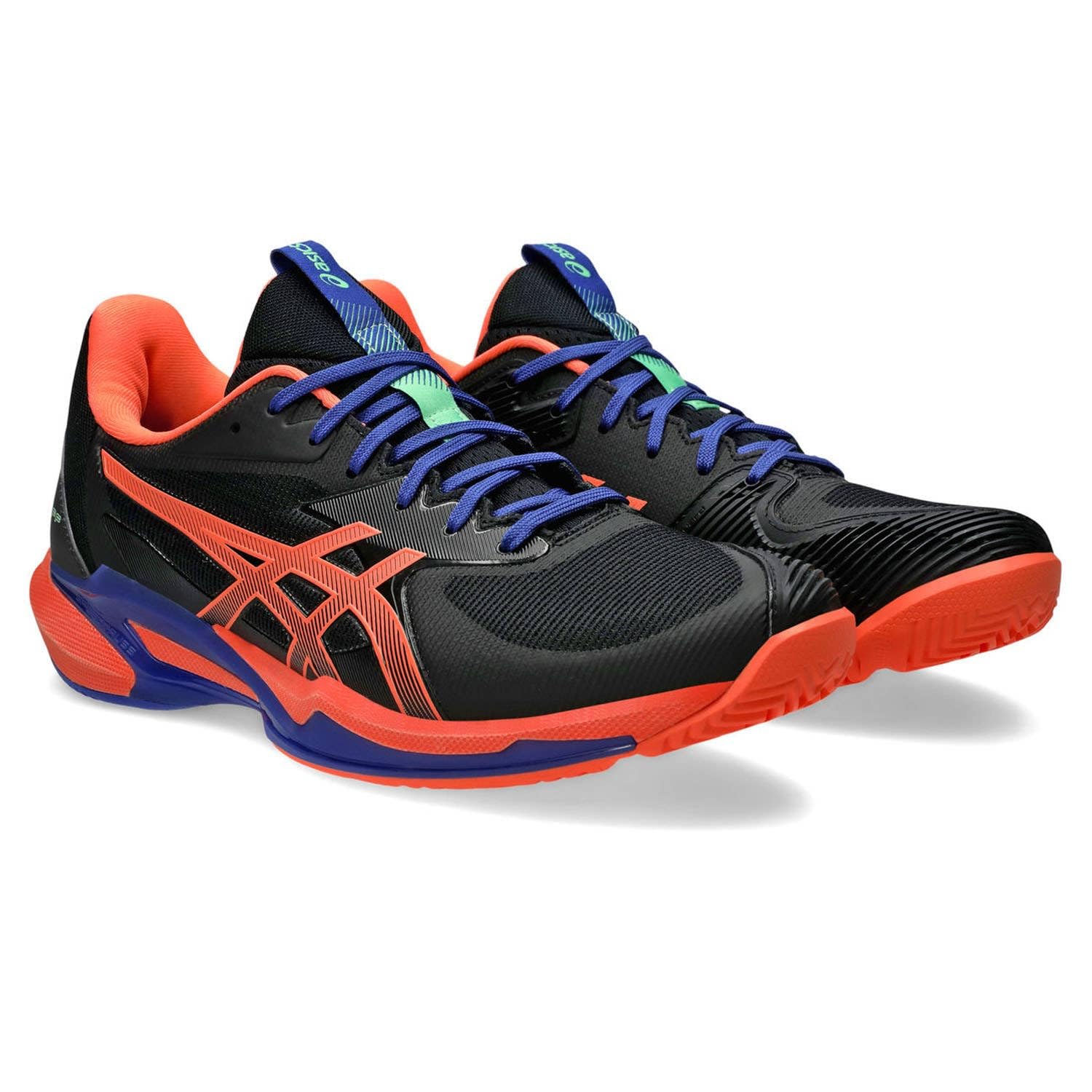 ASICS Mens Solution Speed FF 3 Padel Black/Vivid Coral Tennis Shoes - 8 UK (1041A496.001) 1