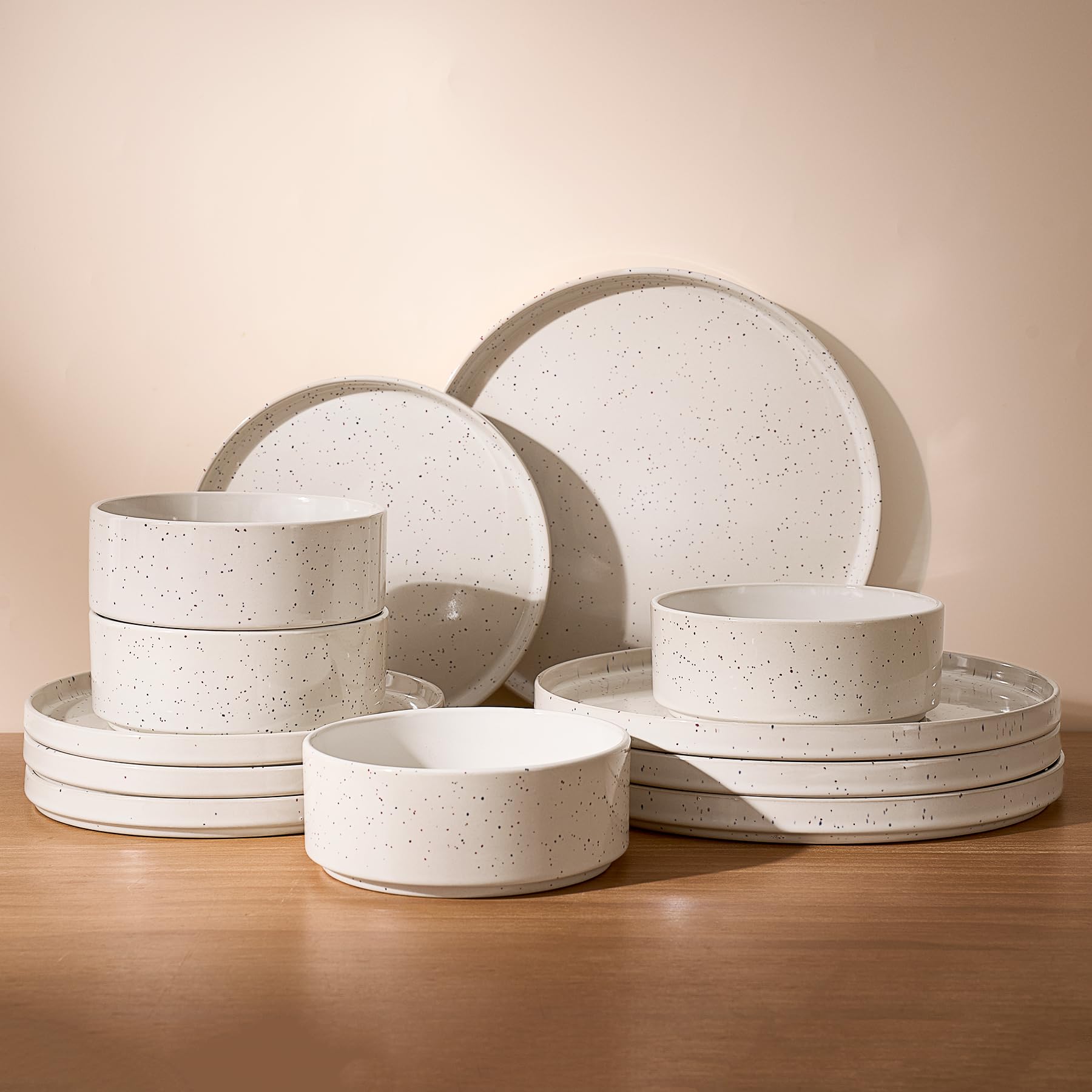Amazon.com | Famiware Nebula Plates and Bowls Sets, 12 Pieces