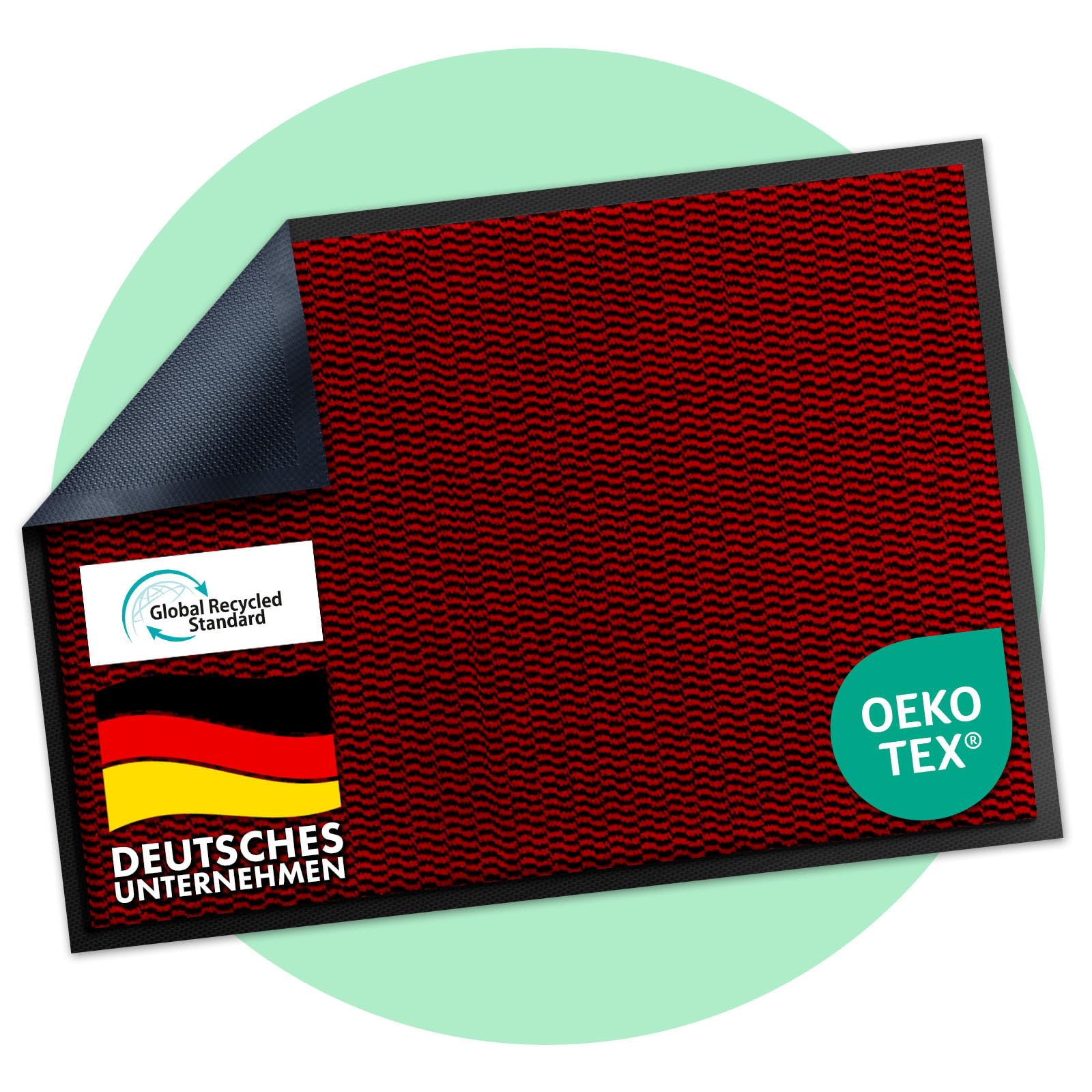 Floordirekt Premium Fußmatte für Eingangsbereich, Schmutzfangmatte für Innen und Außen, rutschfest & waschbar, Sauberlaufmatte für Flur, Teppich für Haustür, Sky Novo