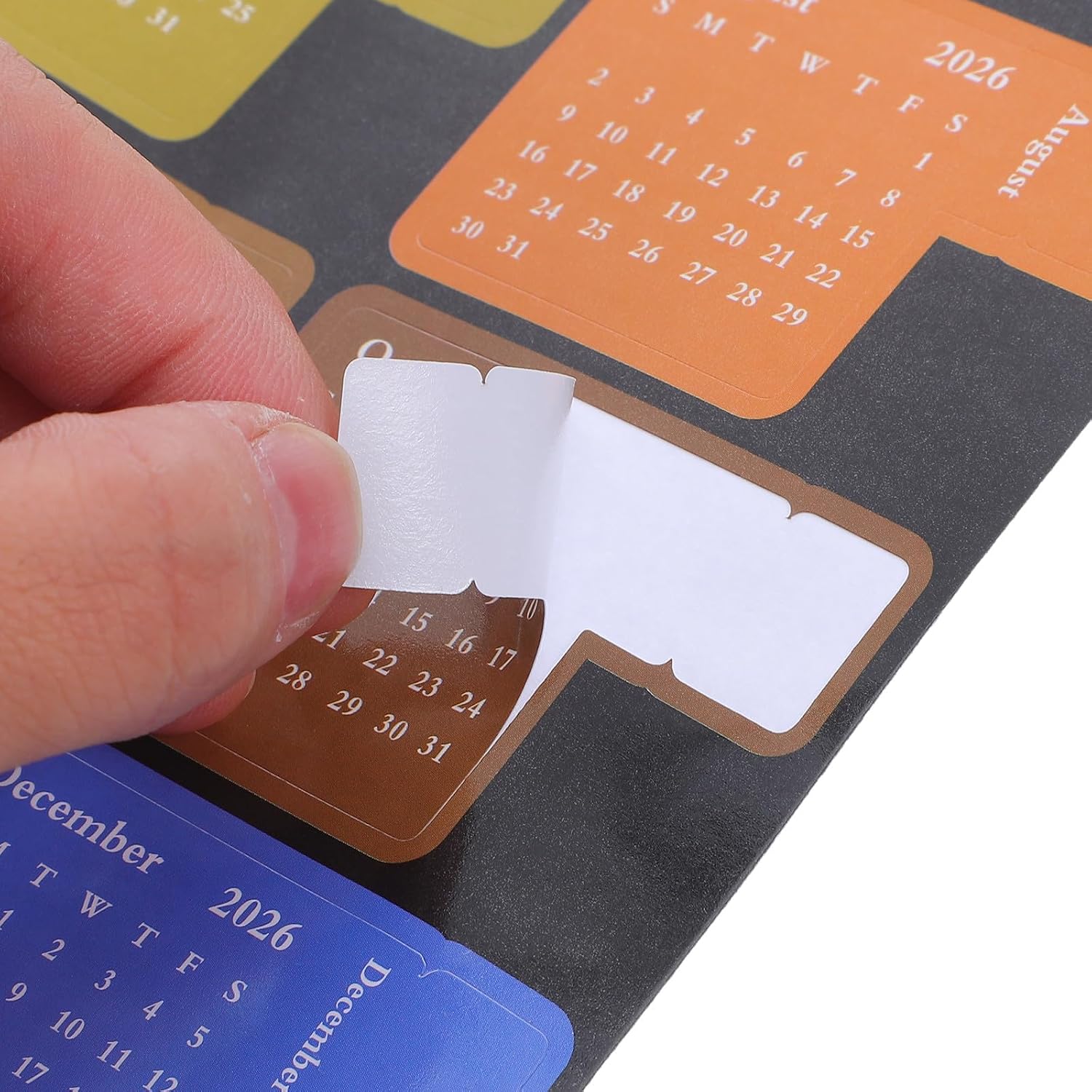 Tofficu 2026 Calendar Stickers Monthly Planner Tabs Self-Adhesive Page Marker Stickers for Notebooks Journals and Diaries Color-Coded 12-Month Organization 2-Piece Set image 3