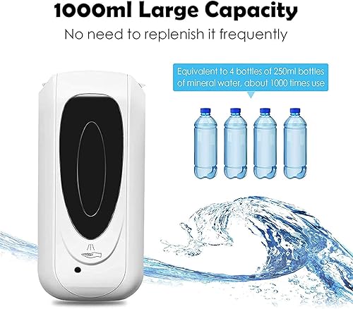 Miniatura 9 de Dispensador de jabón universal de desinfectante de manos automático sin contacto de 35.4 a 56 pulgadas, kit de estación de soporte de acero