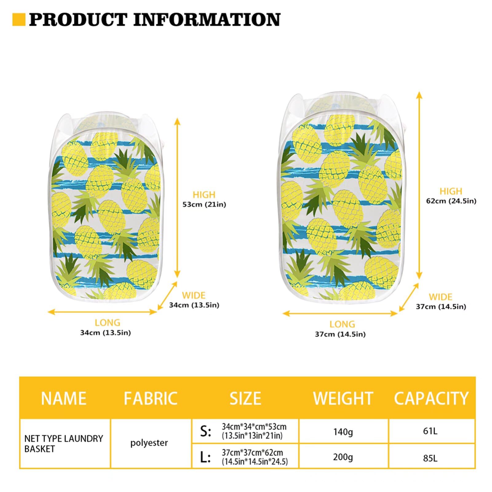 Forchrinse Blue Sea Turtle Mesh Pop-Up Hamper Foldable Laundry Basket with Side Pocket,Suitable for University Dormitory,Travel